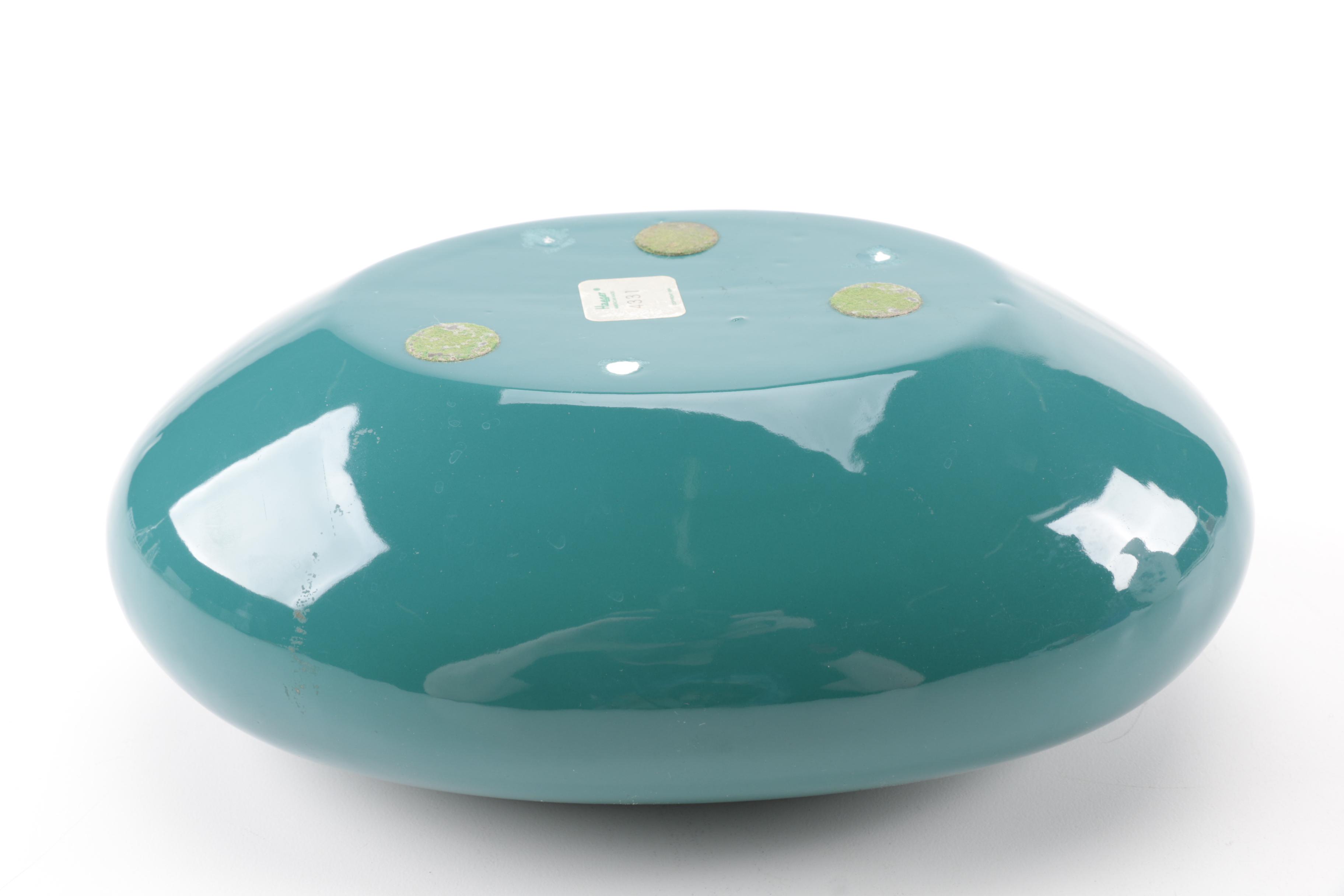 Vintage Haeger Pottery Vase and Norleans Glass Vase