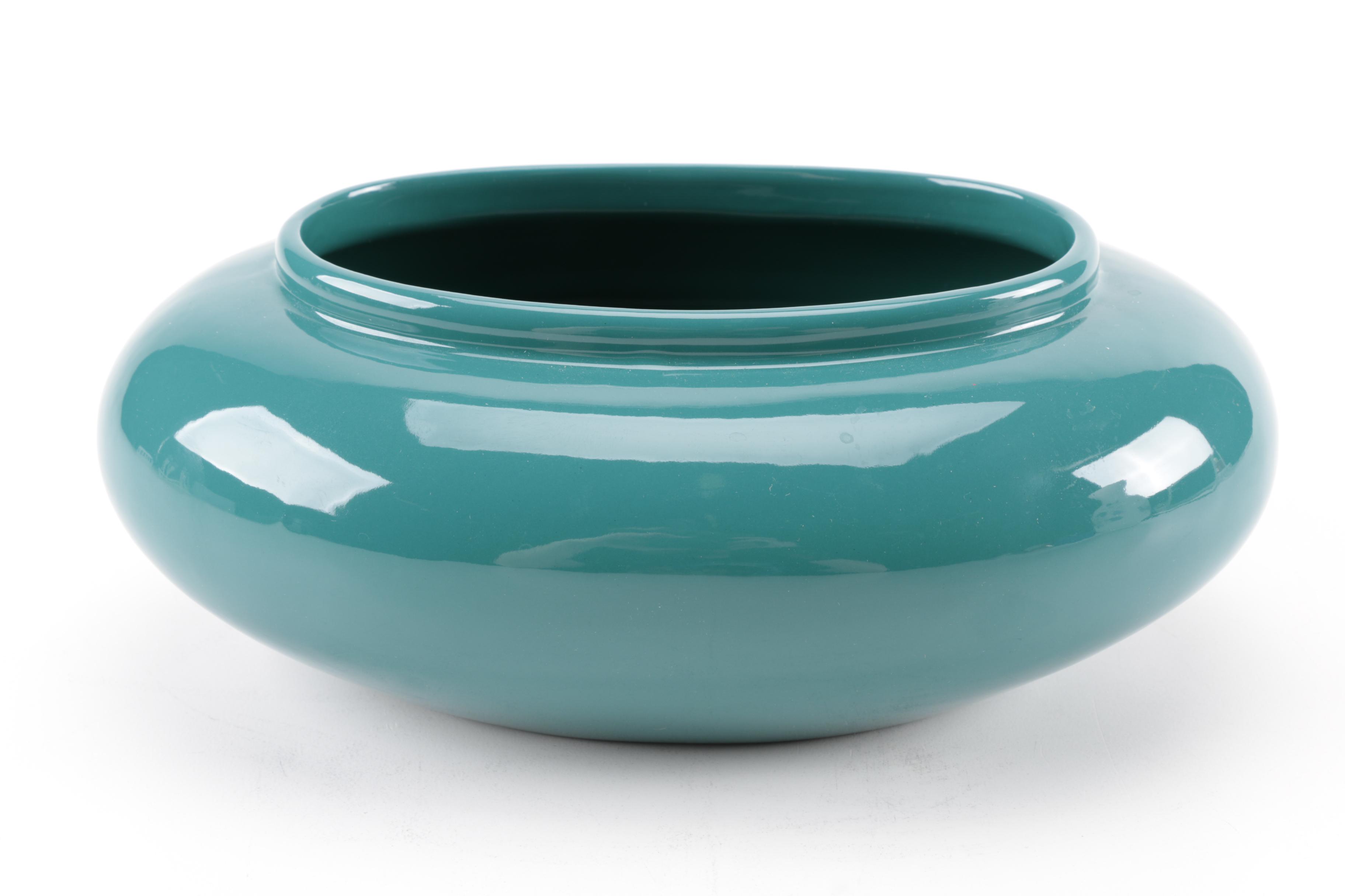 Vintage Haeger Pottery Vase and Norleans Glass Vase