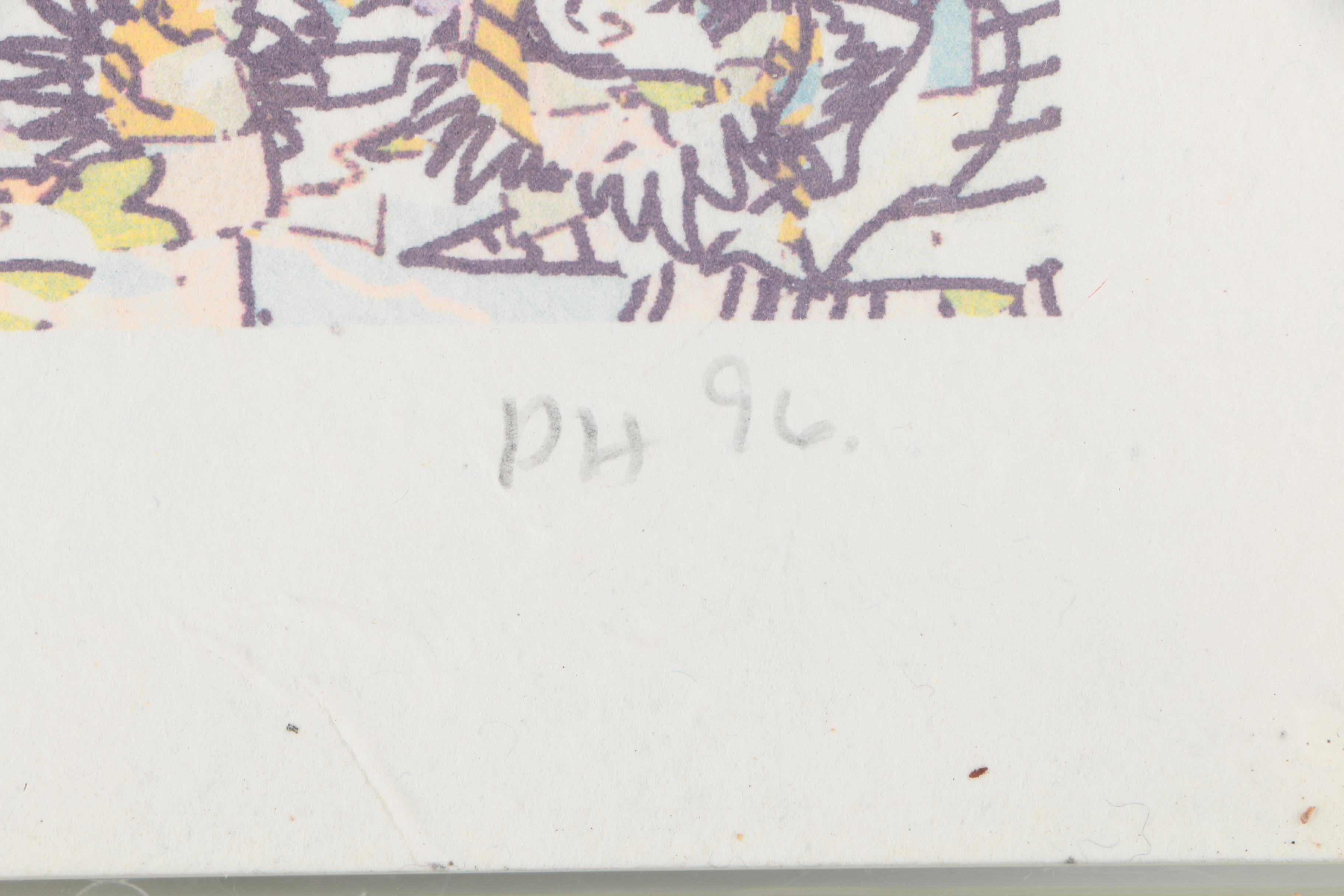 Giclee on Paper of an Abstract Scene