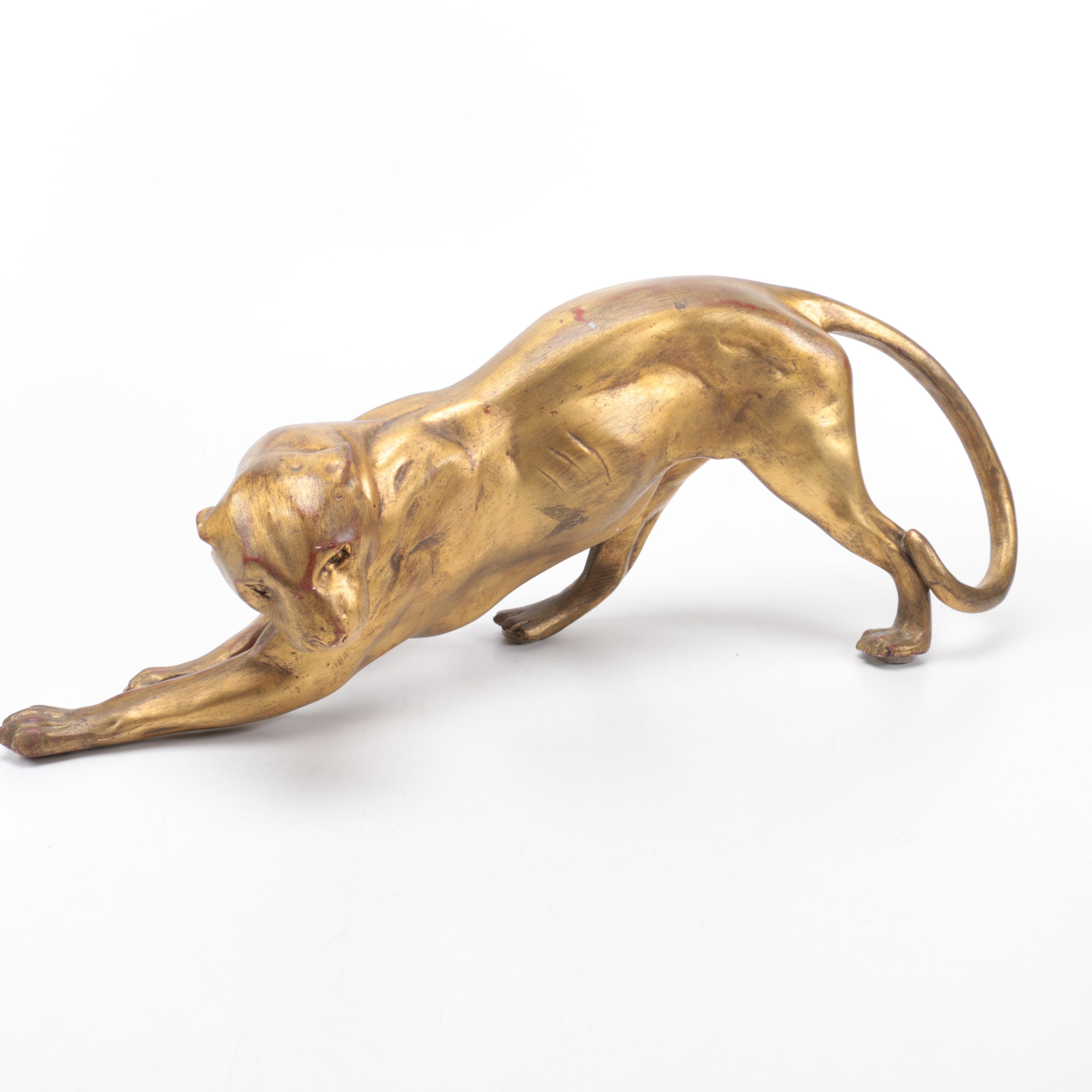 Wooden Jaguar Figure