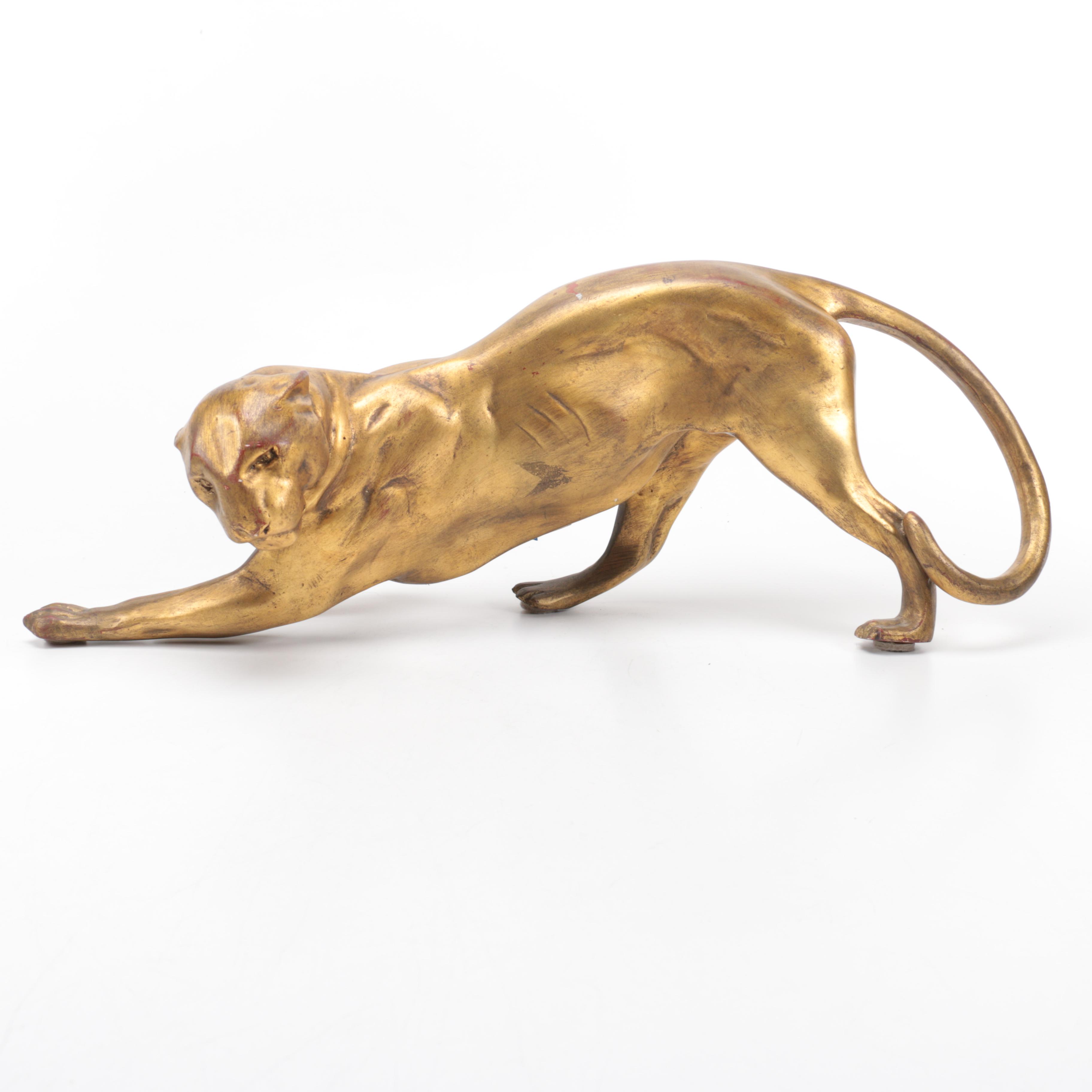 Wooden Jaguar Figure