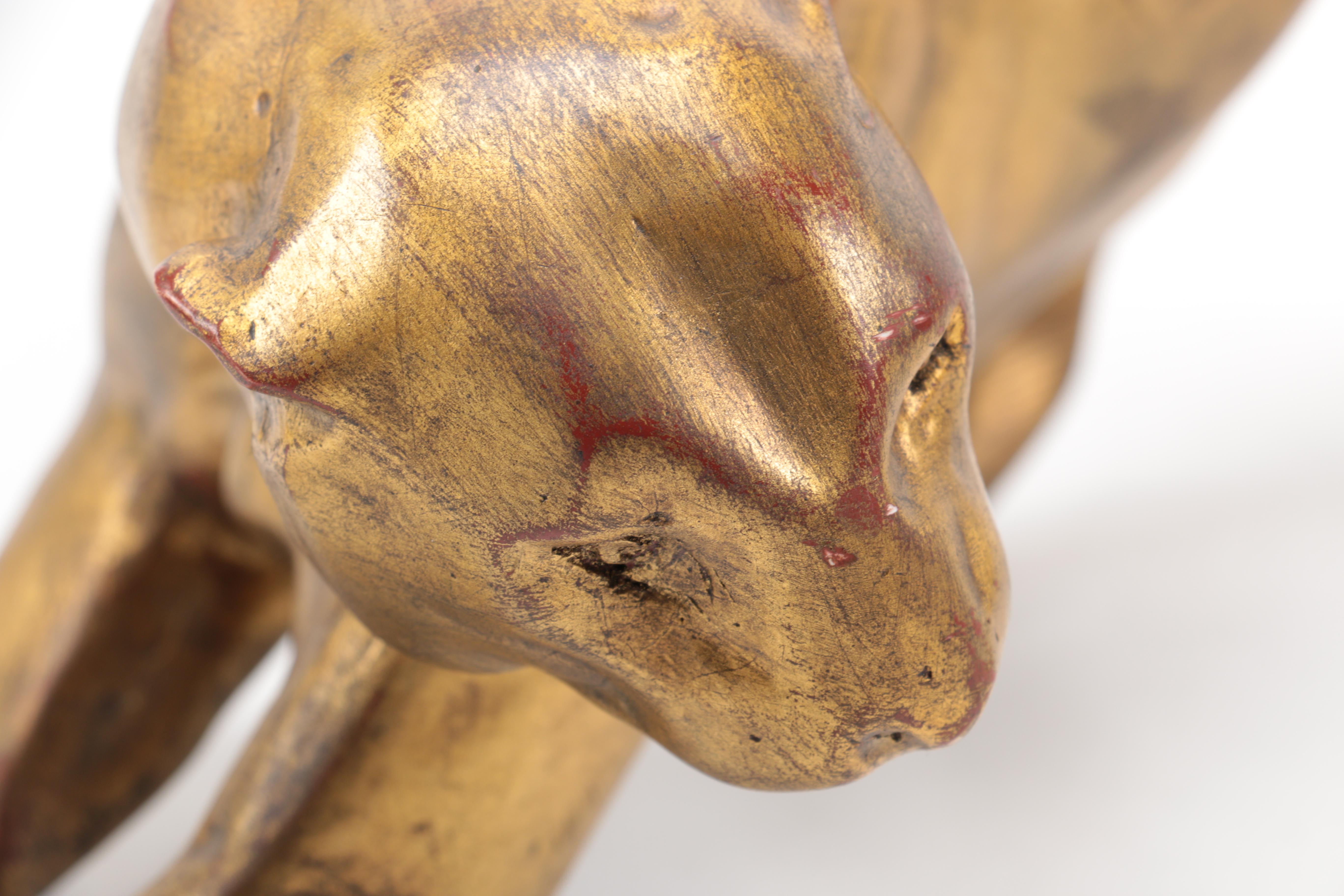 Wooden Jaguar Figure