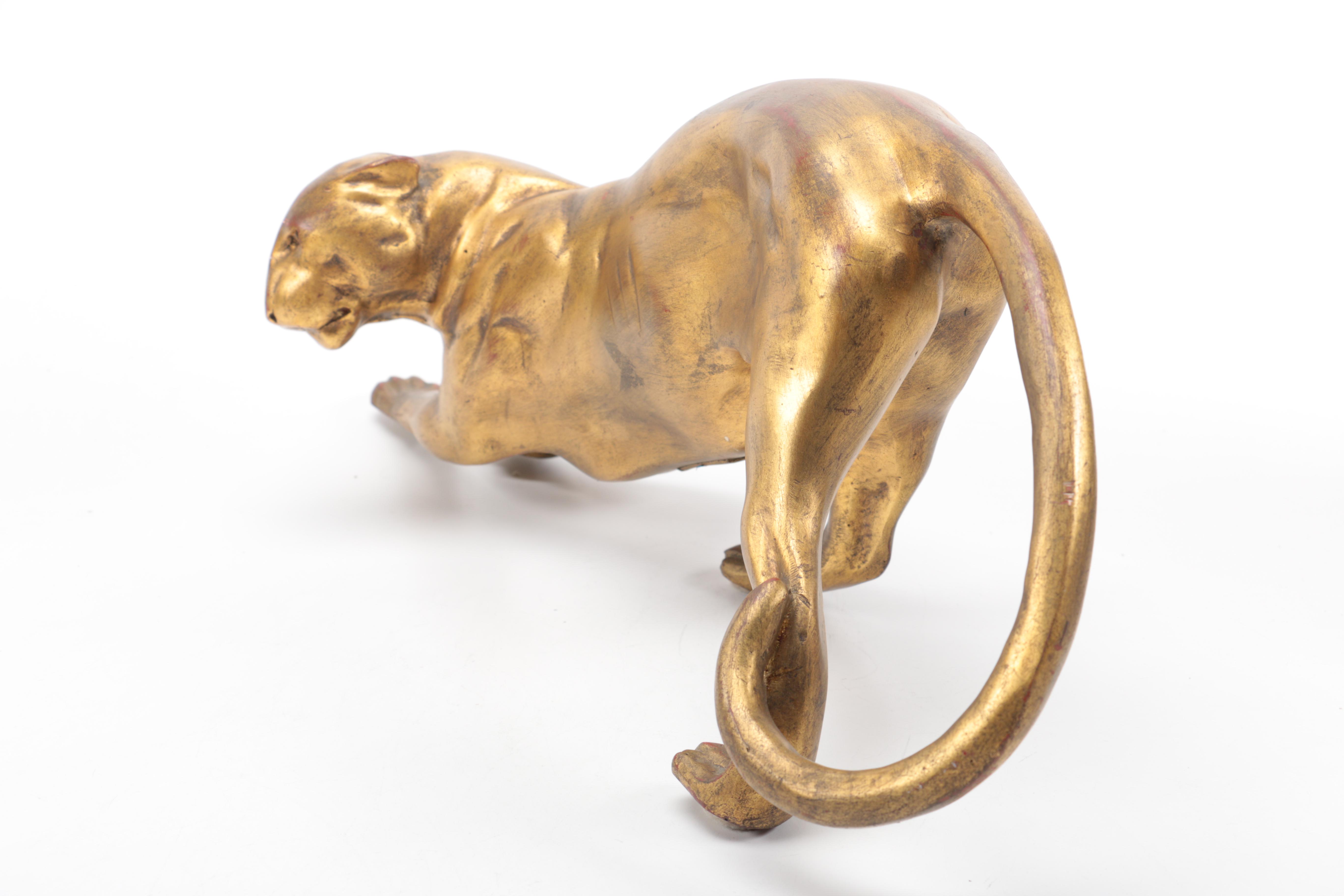 Wooden Jaguar Figure