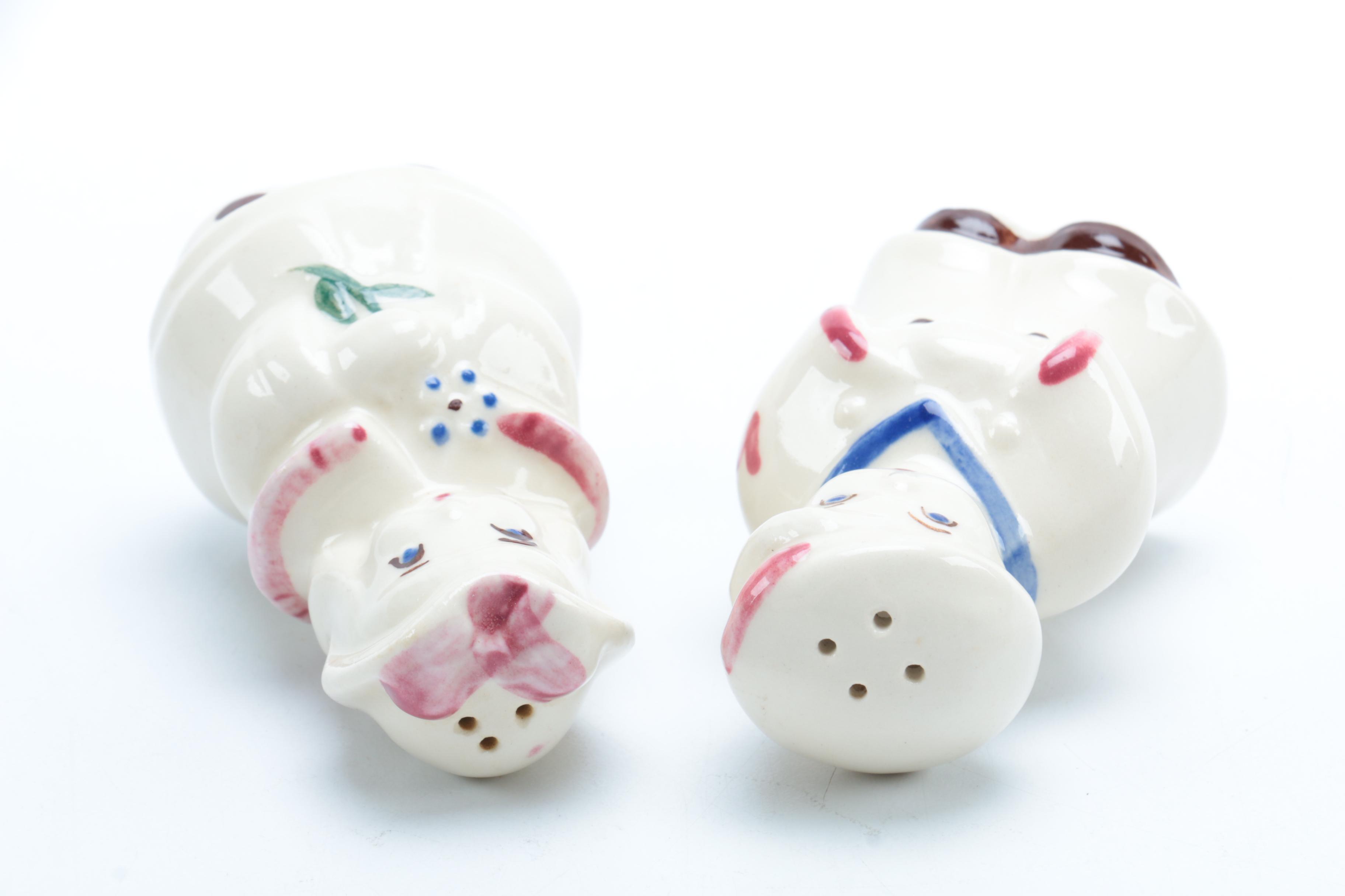 Figural Salt and Pepper Shakers