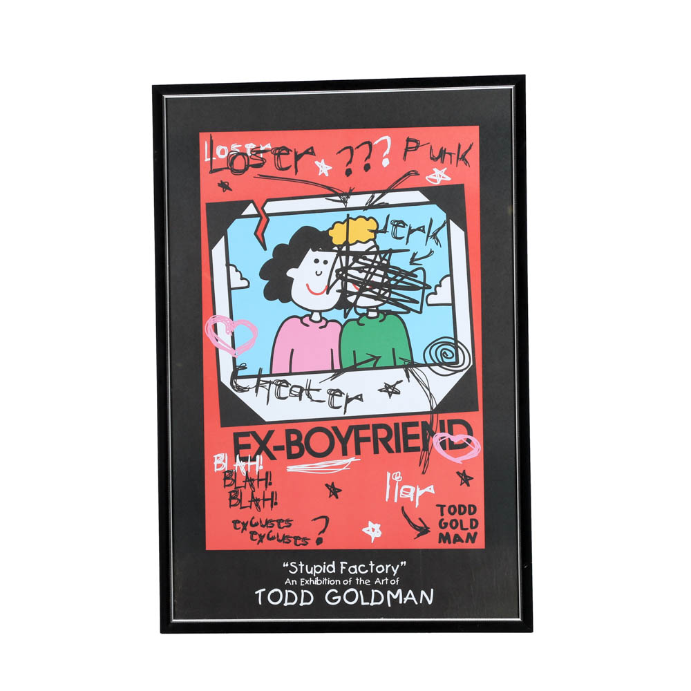 After Todd Goldman Offset Lithograph Exhibition Poster on Paper