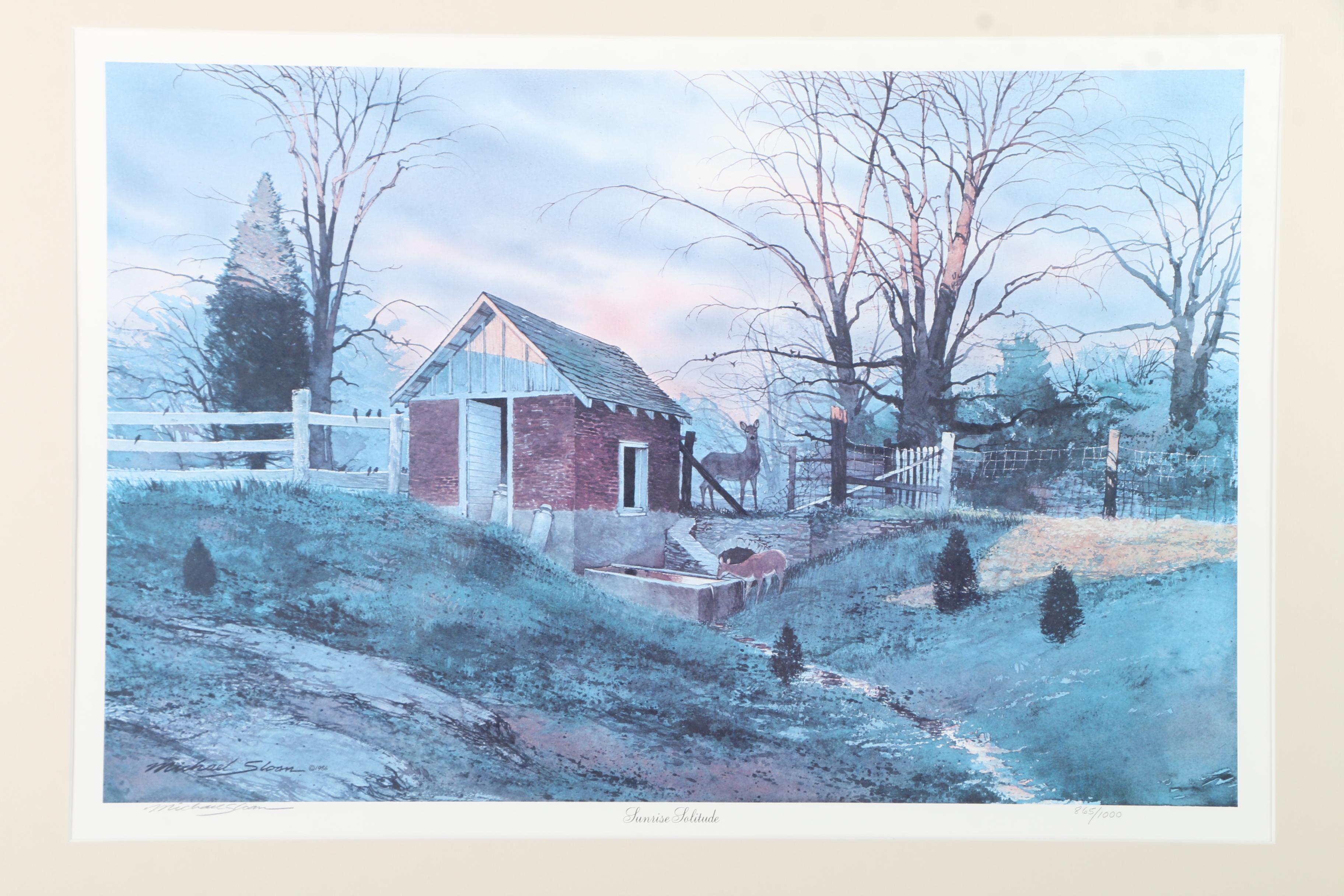 Michael Sloan Limited Edition Offset Lithograph "Sunrise Solitude"
