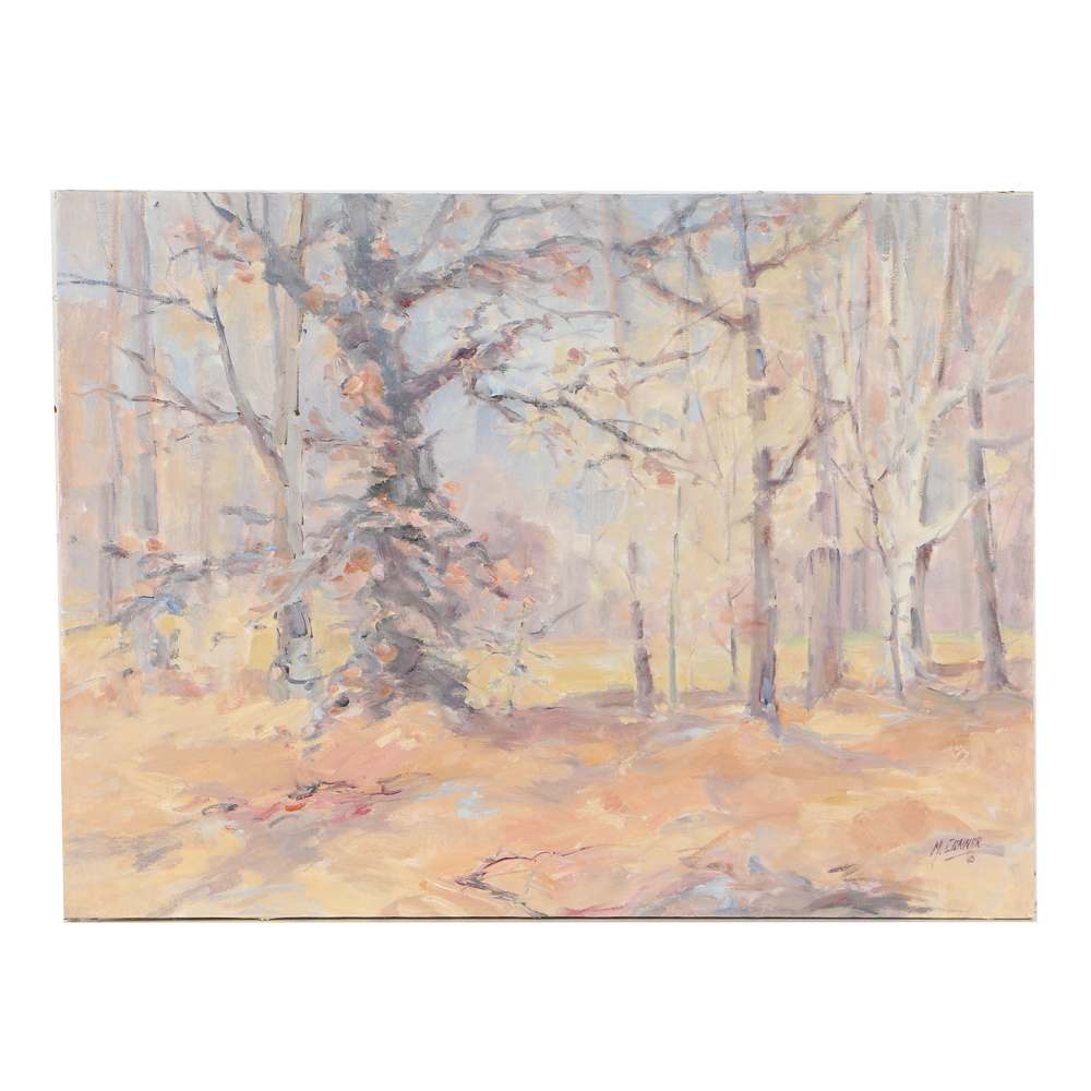 Mae Connor Oil Painting on Canvas Forest Landscape