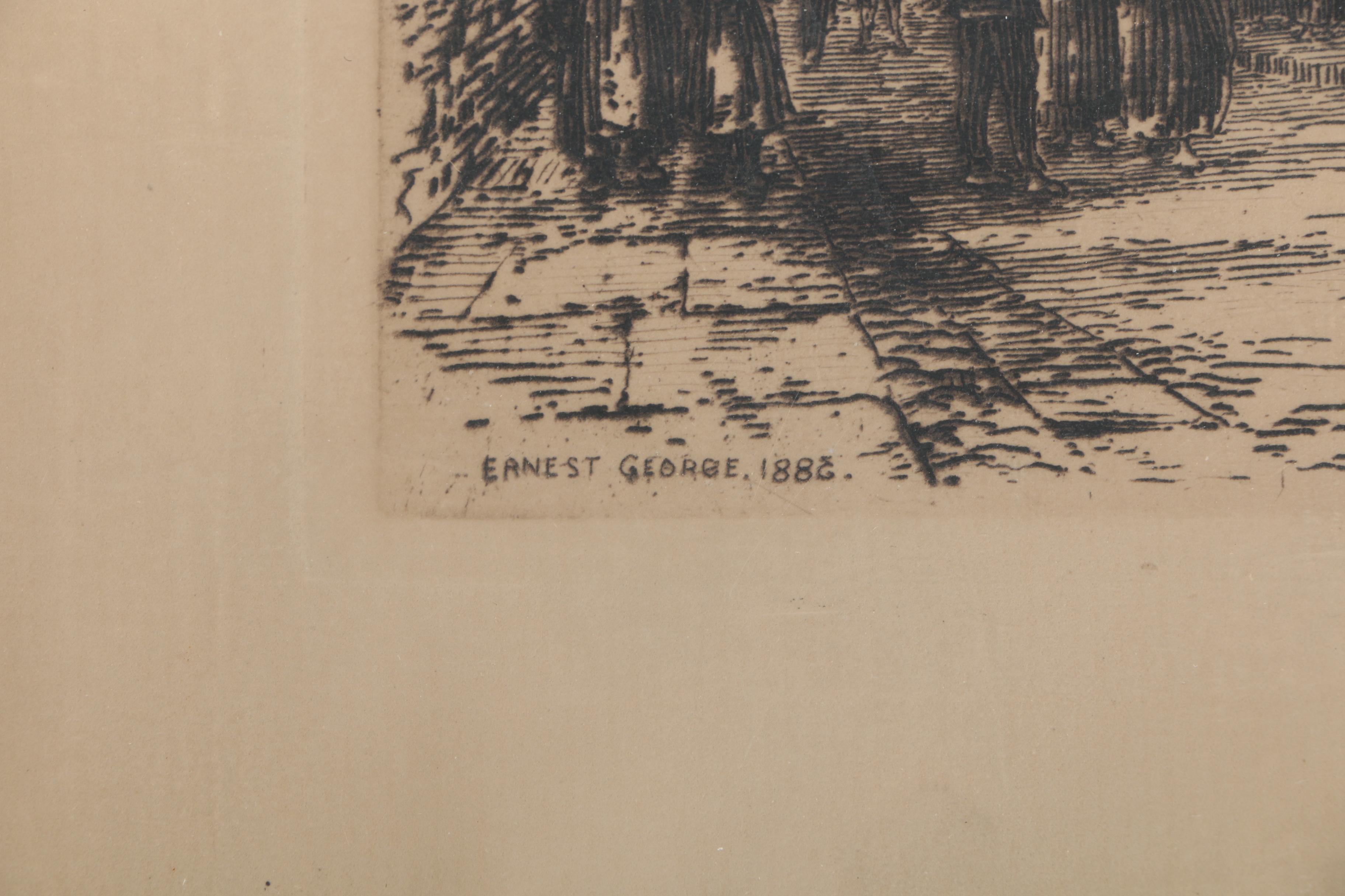 Collection of London-Themed Etchings, Photogravures, and Lithographs On Paper