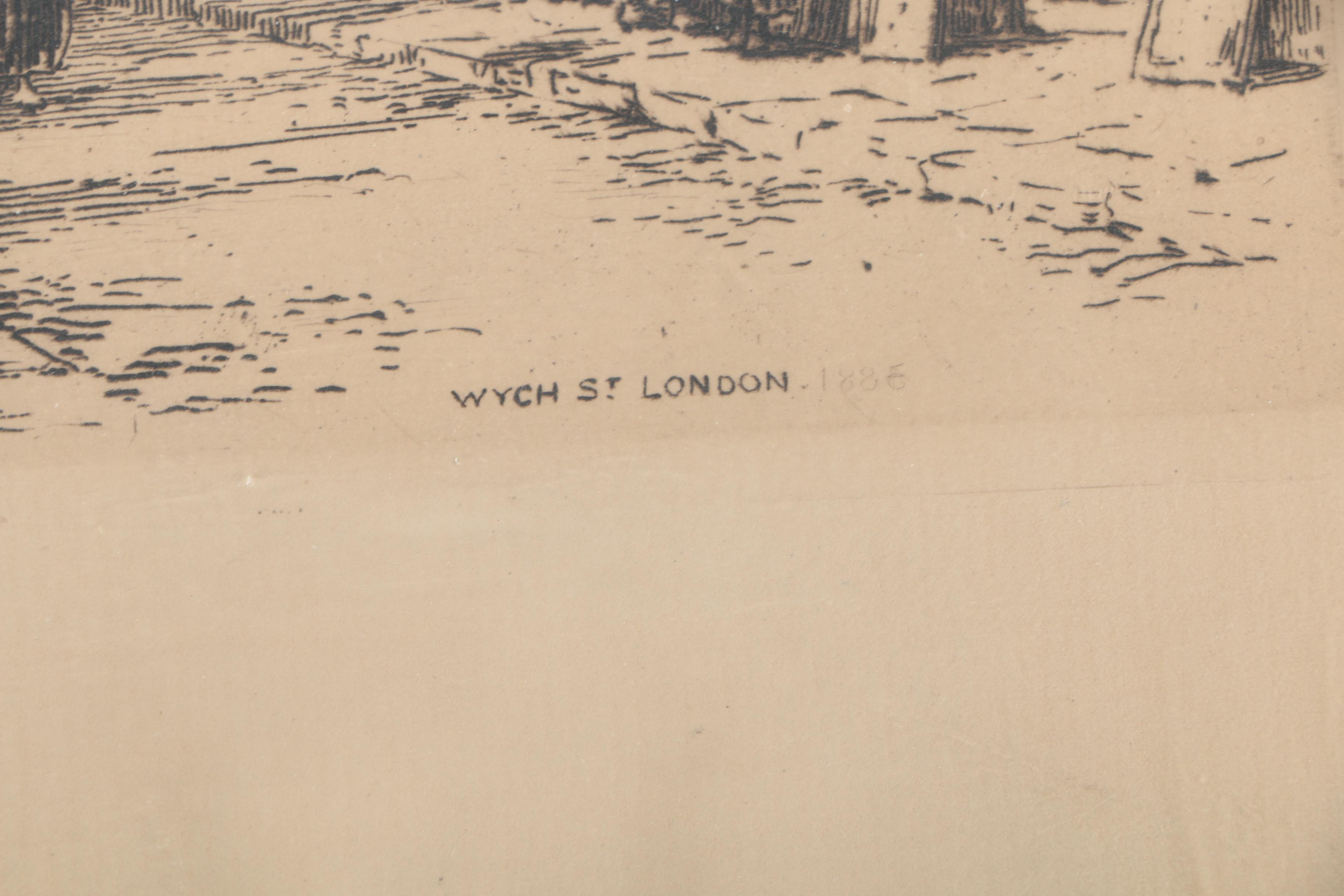 Collection of London-Themed Etchings, Photogravures, and Lithographs On Paper