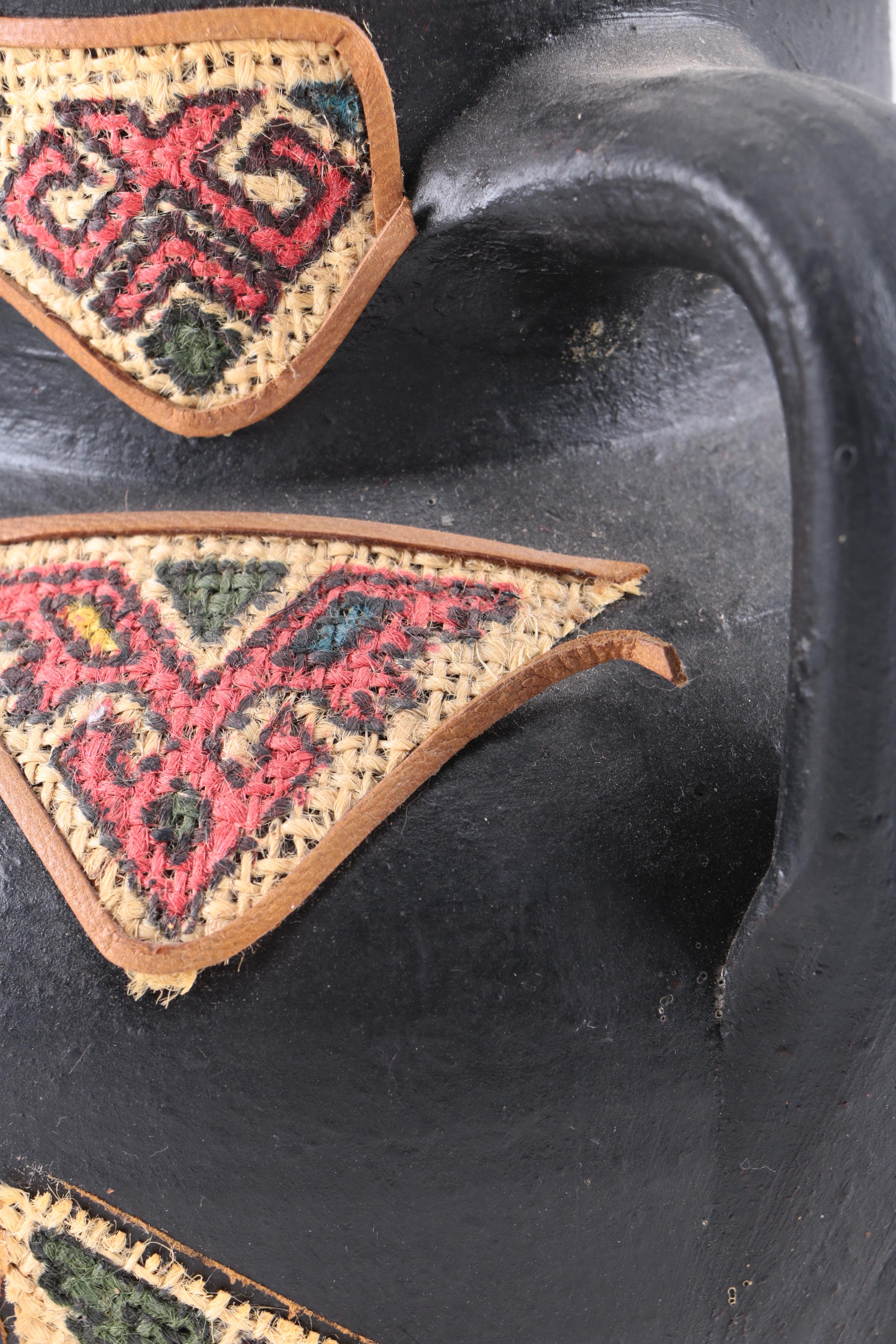 Double Handle Vase and Wooden Decor