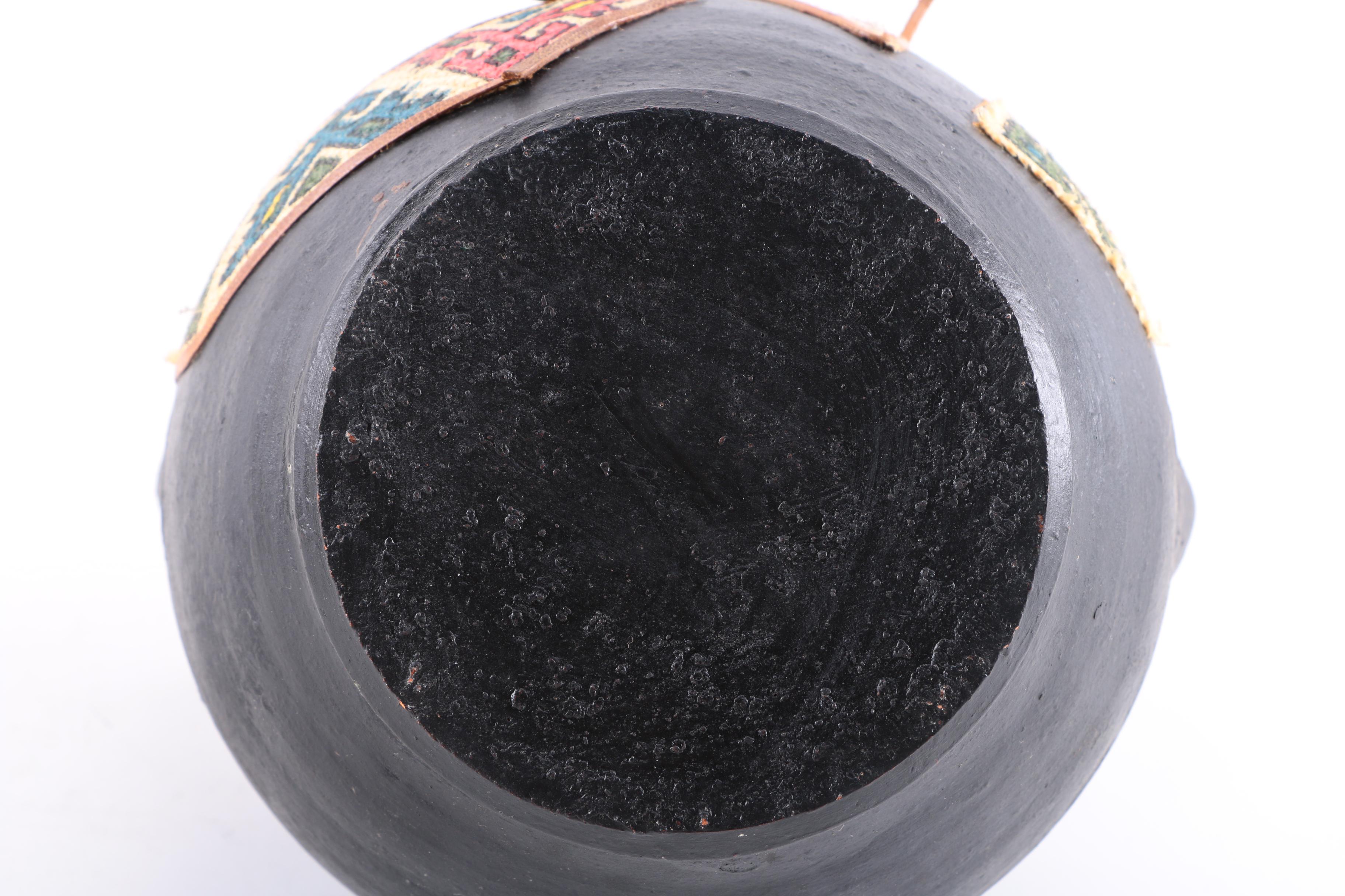 Double Handle Vase and Wooden Decor