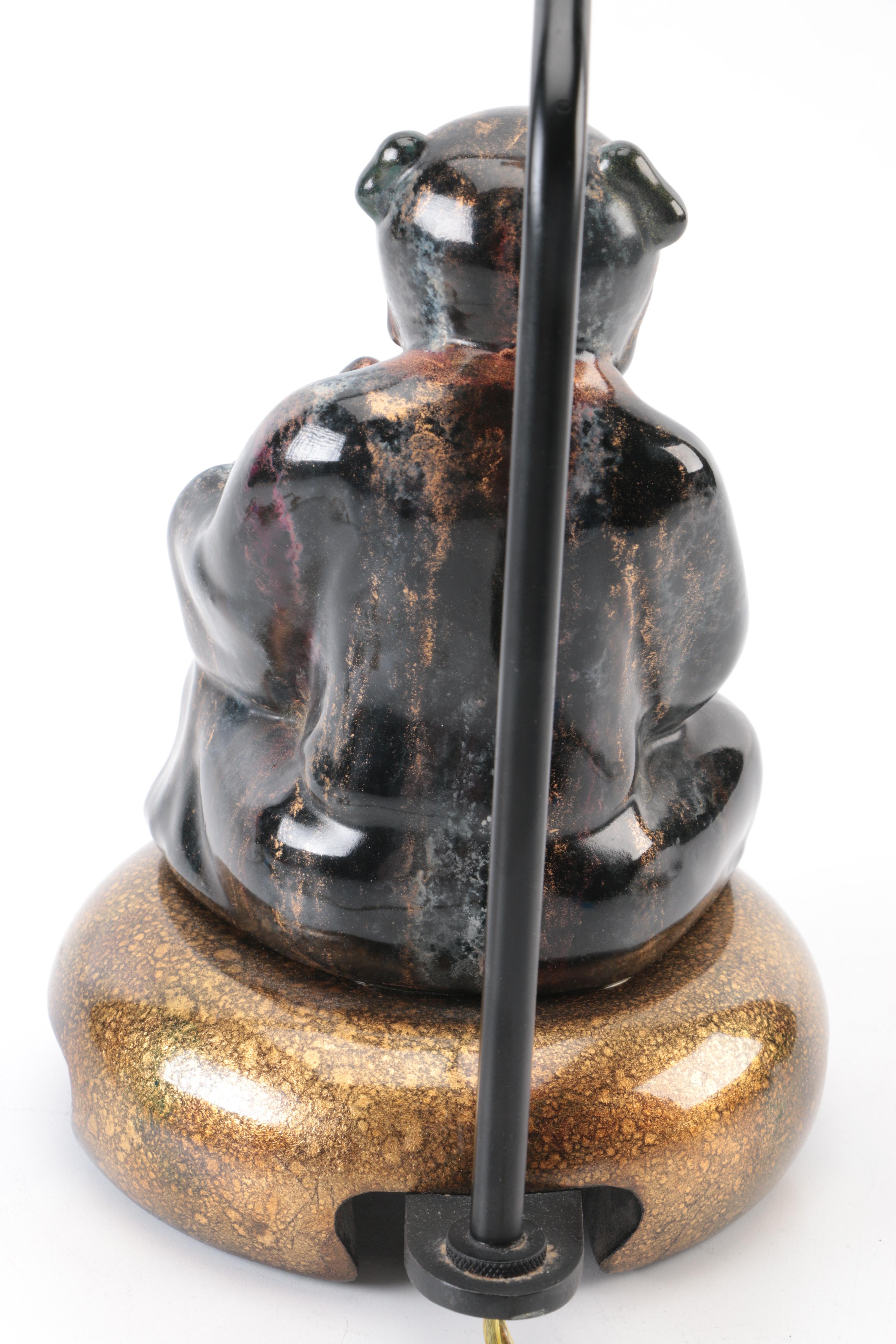 Chinese Inspired Figure Ceramic Lamp