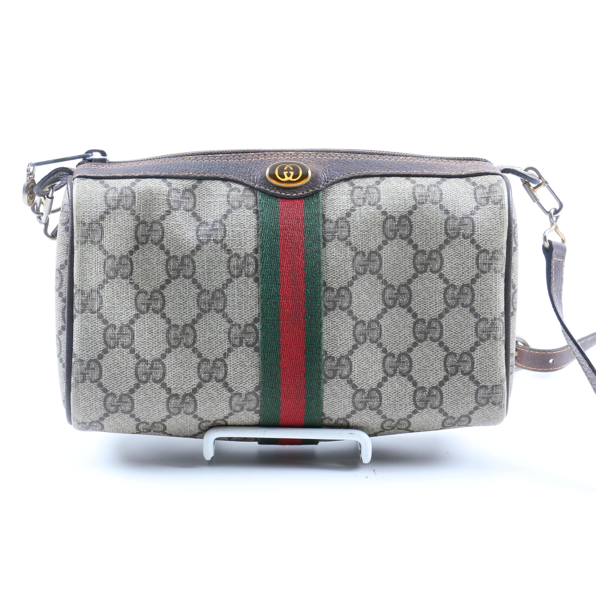 Vintage Gucci Signature Canvas Crossbody