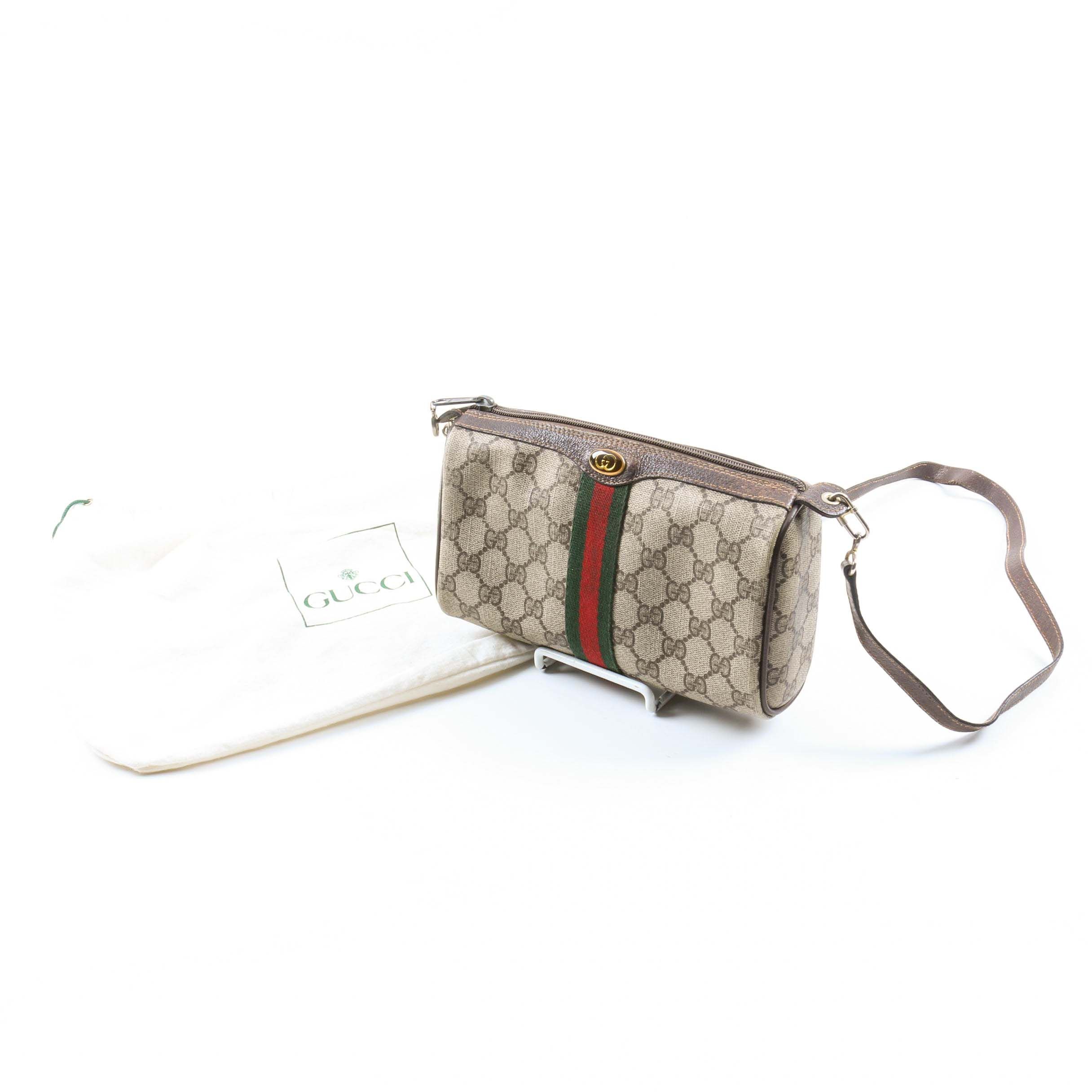 Vintage Gucci Signature Canvas Crossbody