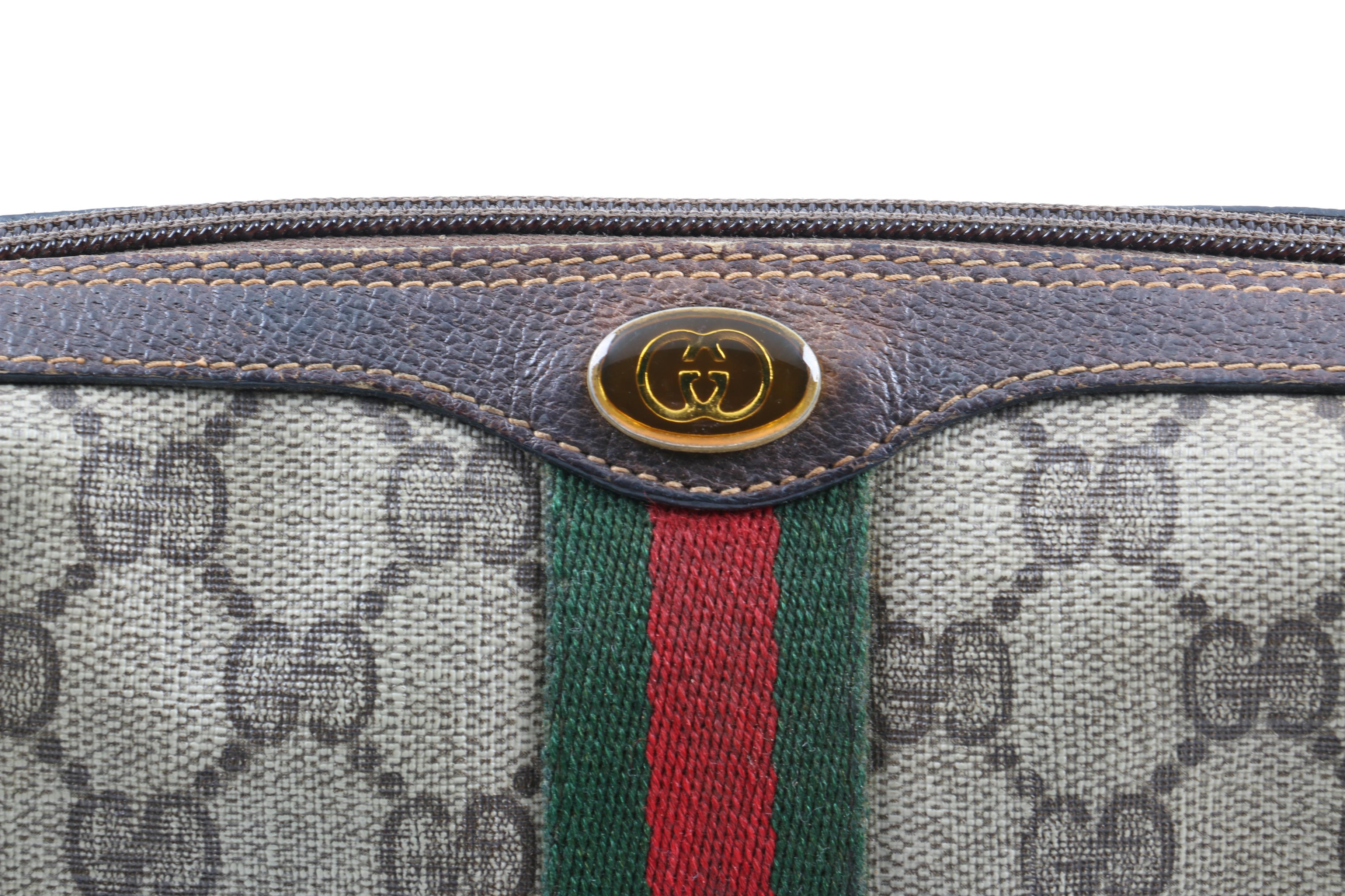 Vintage Gucci Signature Canvas Crossbody