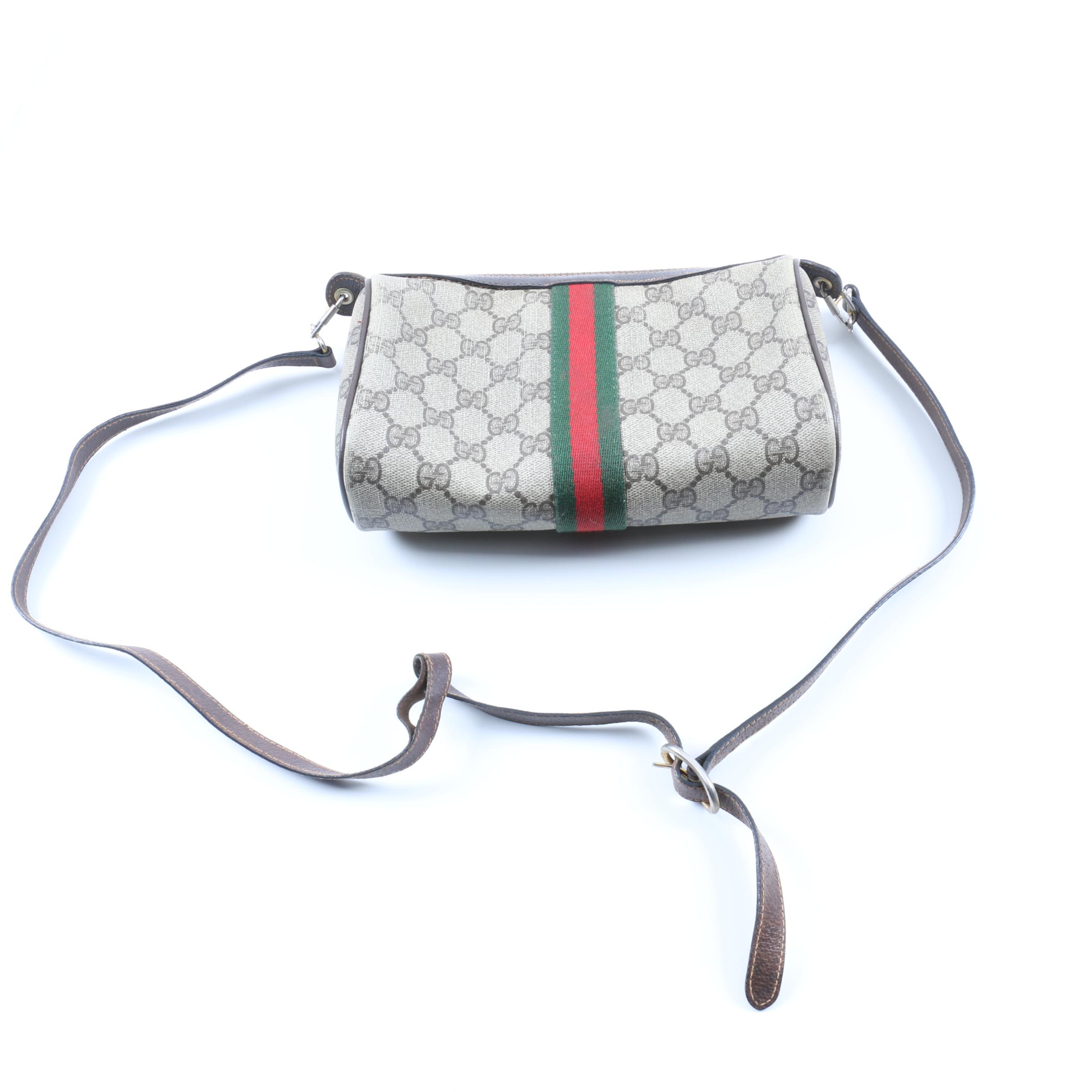 Vintage Gucci Signature Canvas Crossbody
