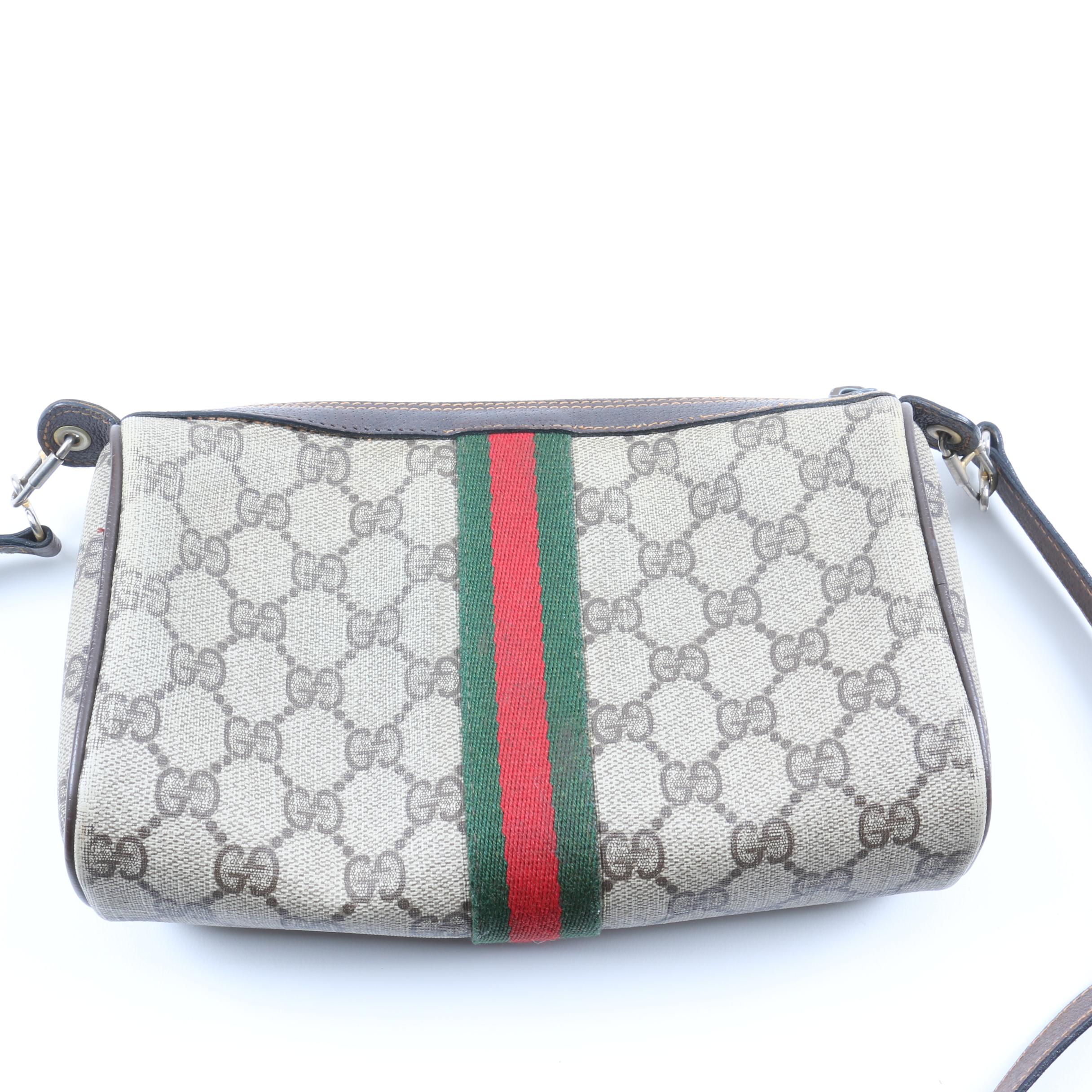 Vintage Gucci Signature Canvas Crossbody
