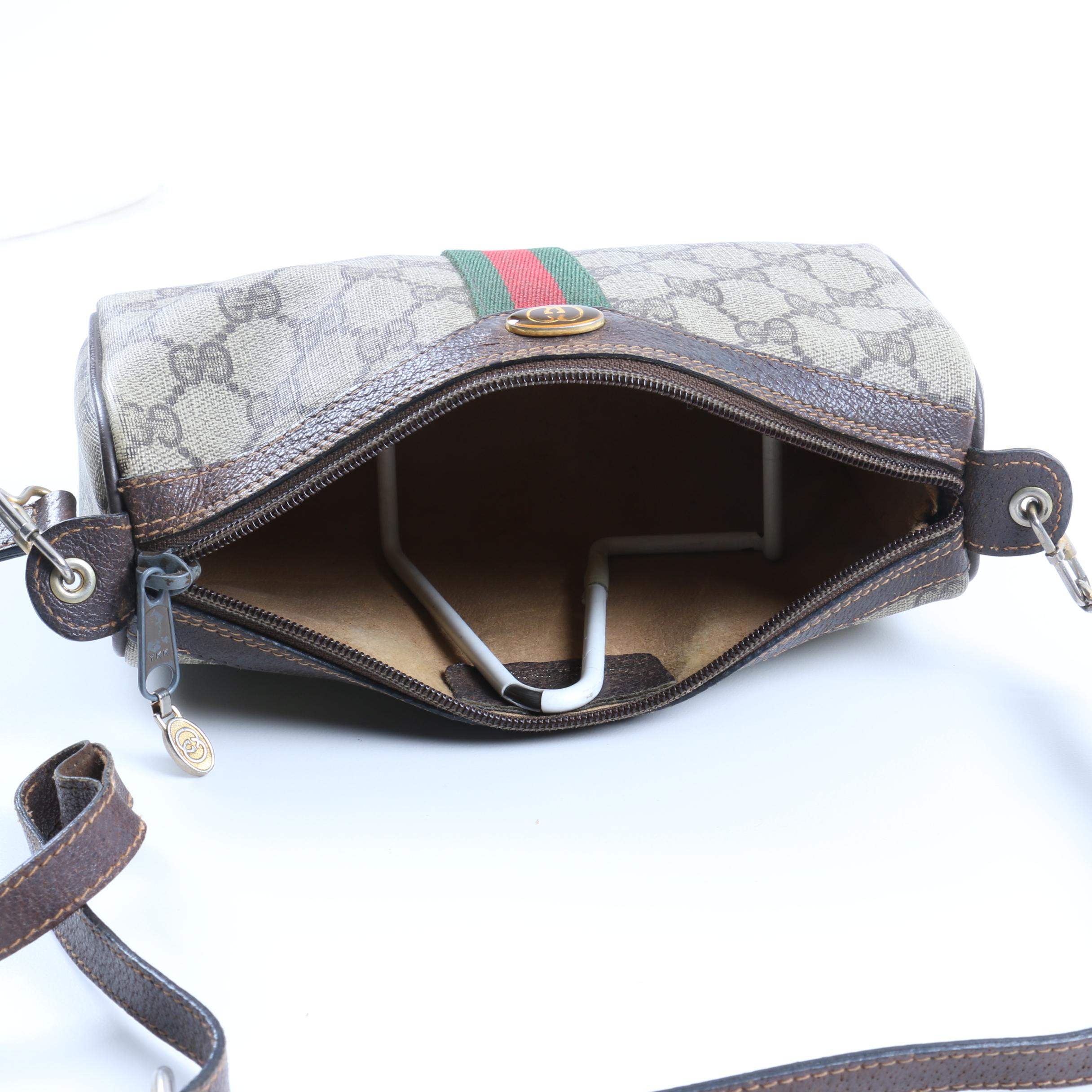 Vintage Gucci Signature Canvas Crossbody