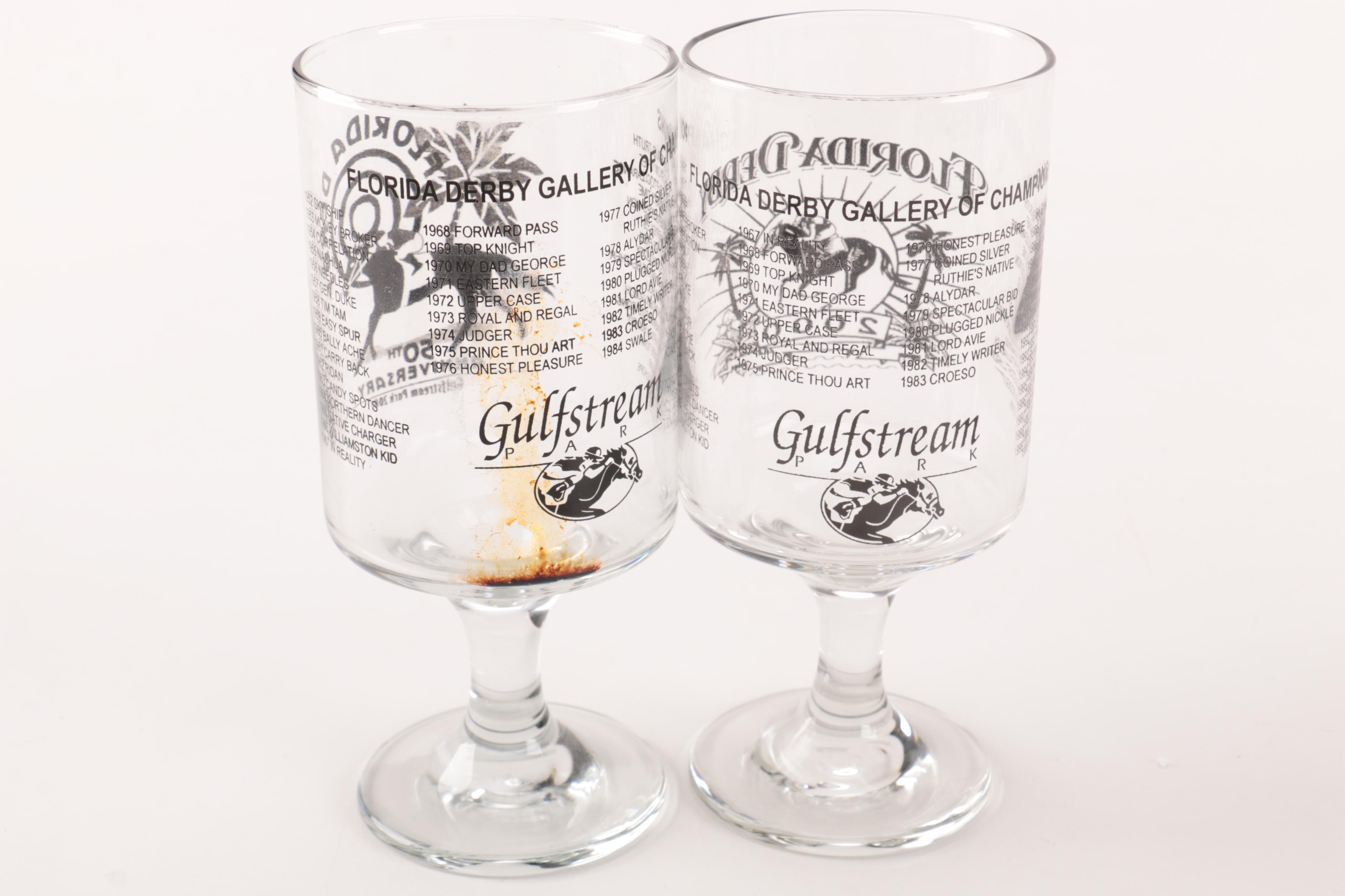 Assortment of Florida Derby Glassware