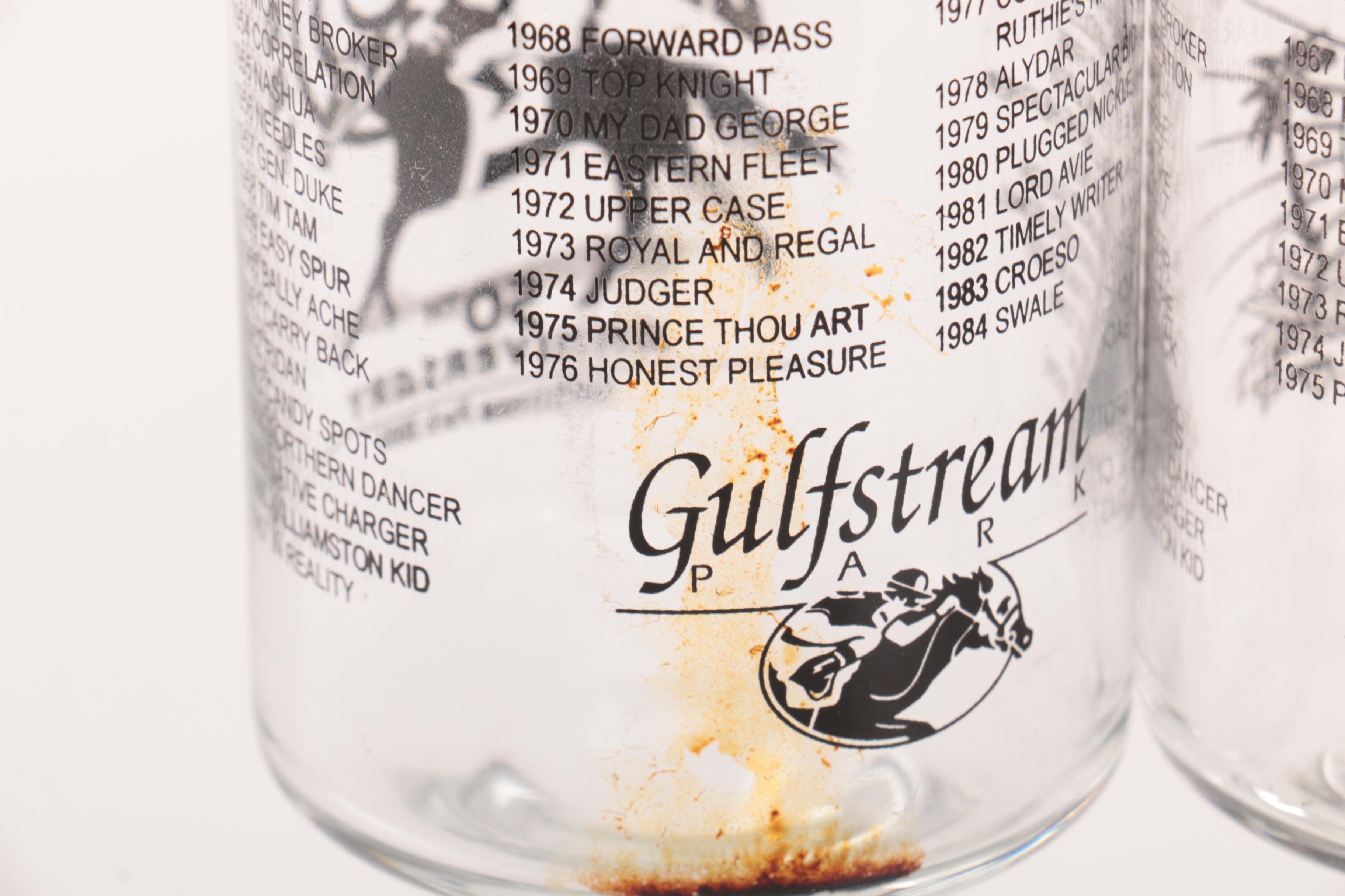 Assortment of Florida Derby Glassware