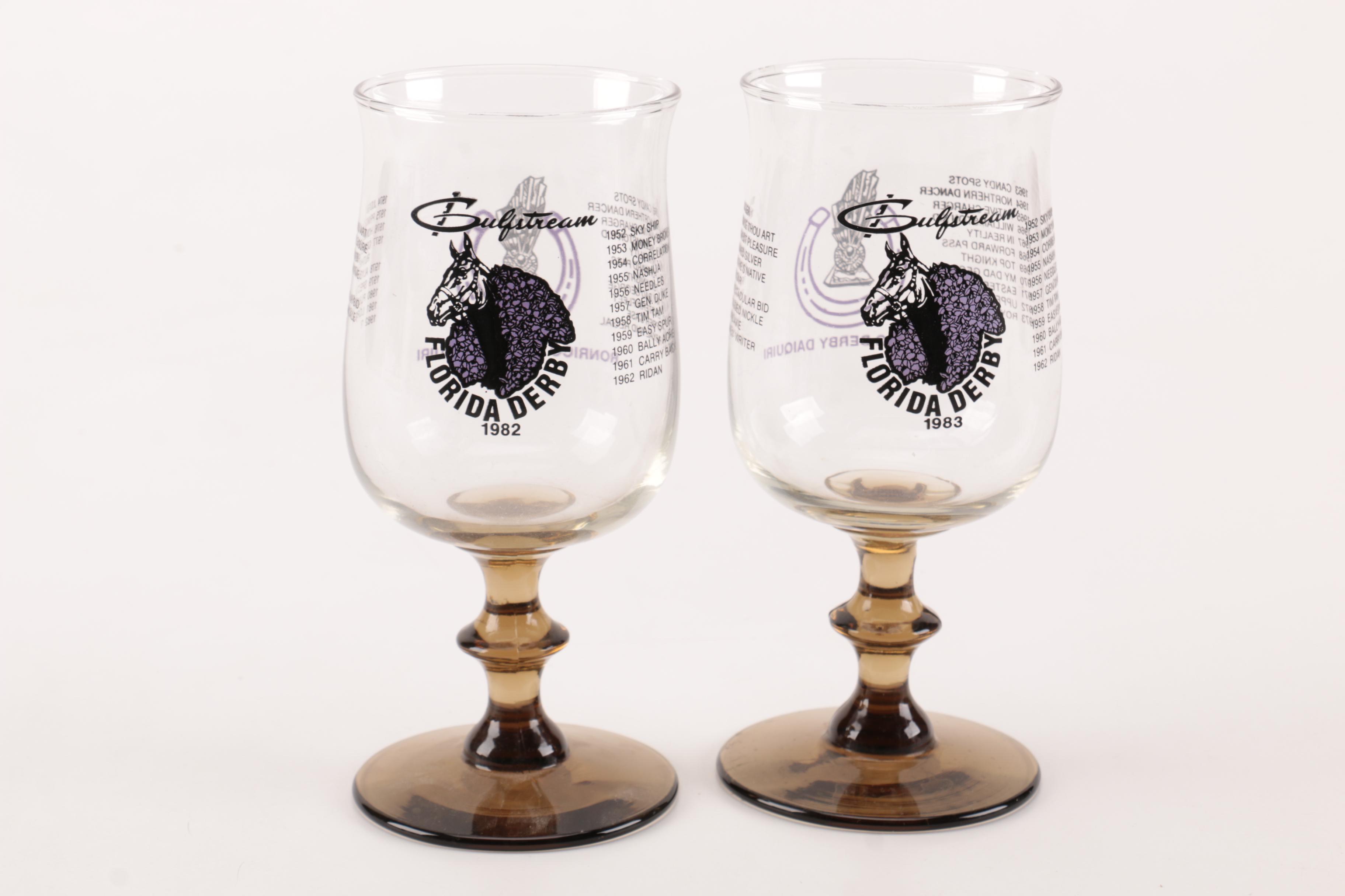 Assortment of Florida Derby Glassware