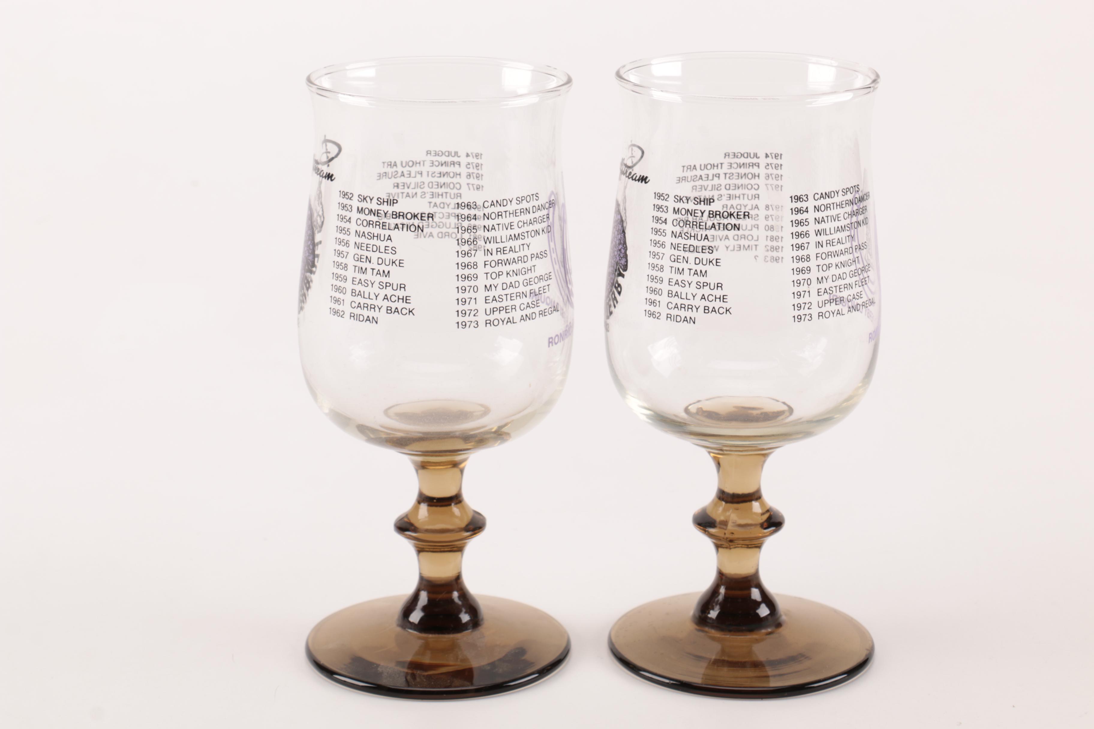 Assortment of Florida Derby Glassware