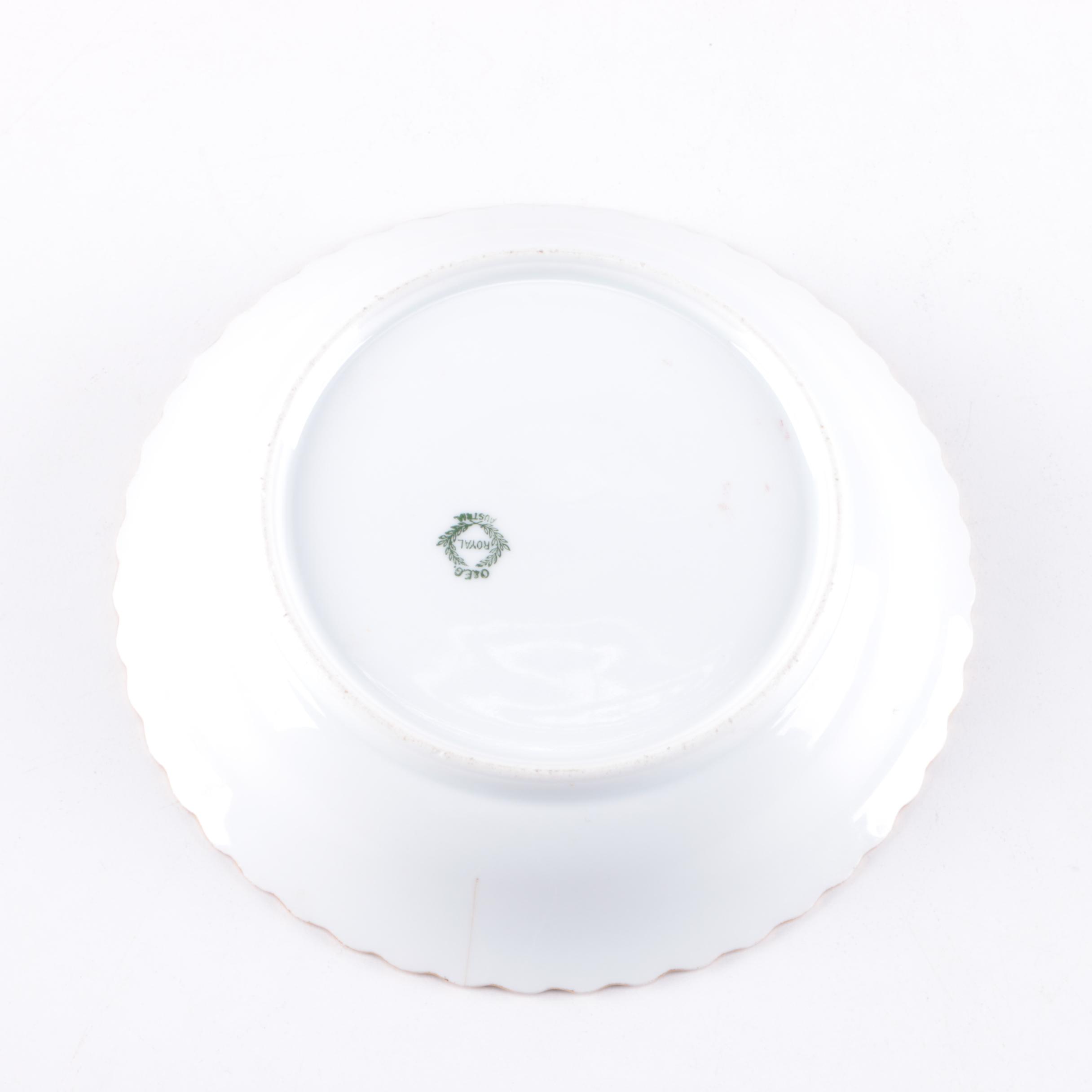 Oscar & Edgar Gutherz Royal Austria Plate and Glass Pitcher