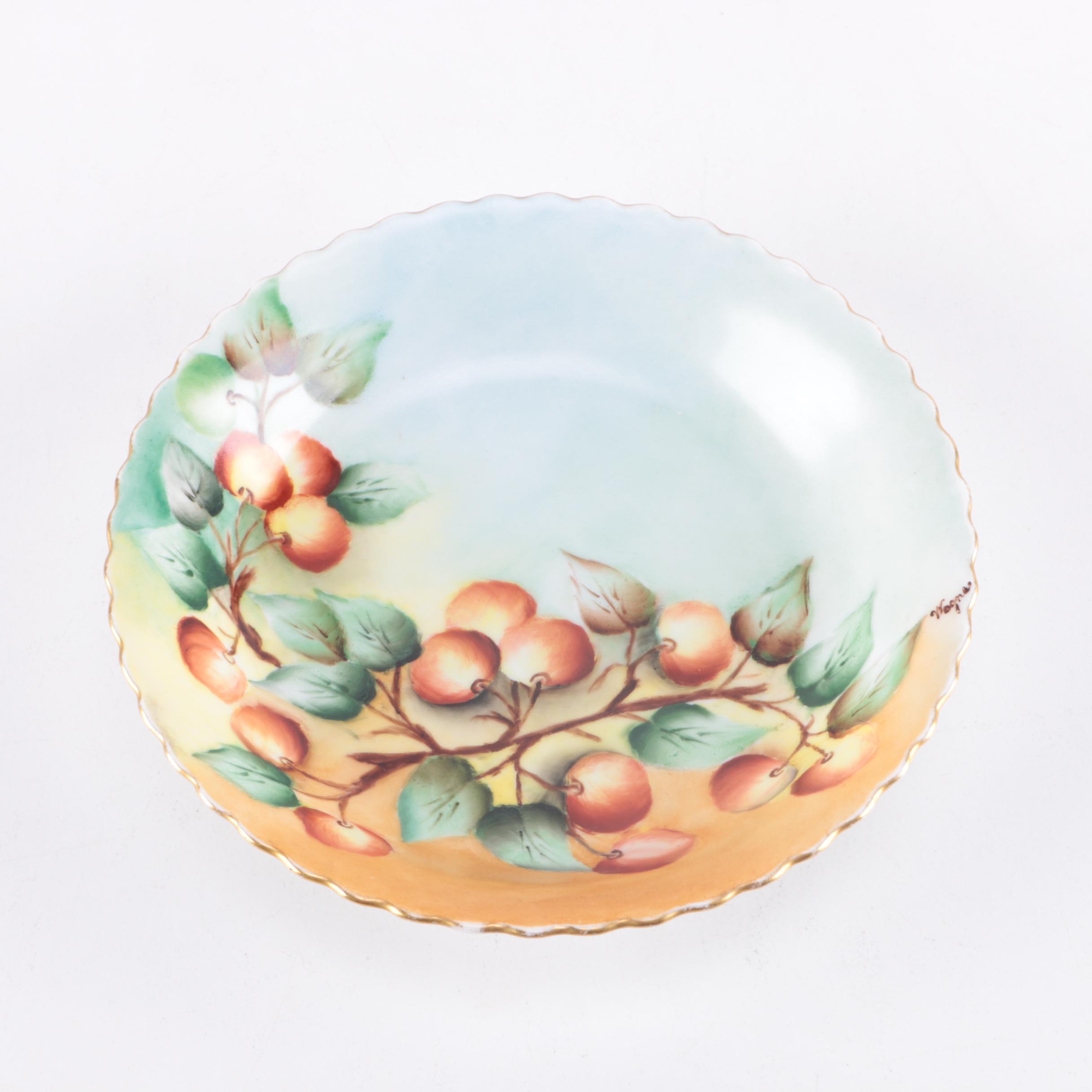 Oscar & Edgar Gutherz Royal Austria Plate and Glass Pitcher