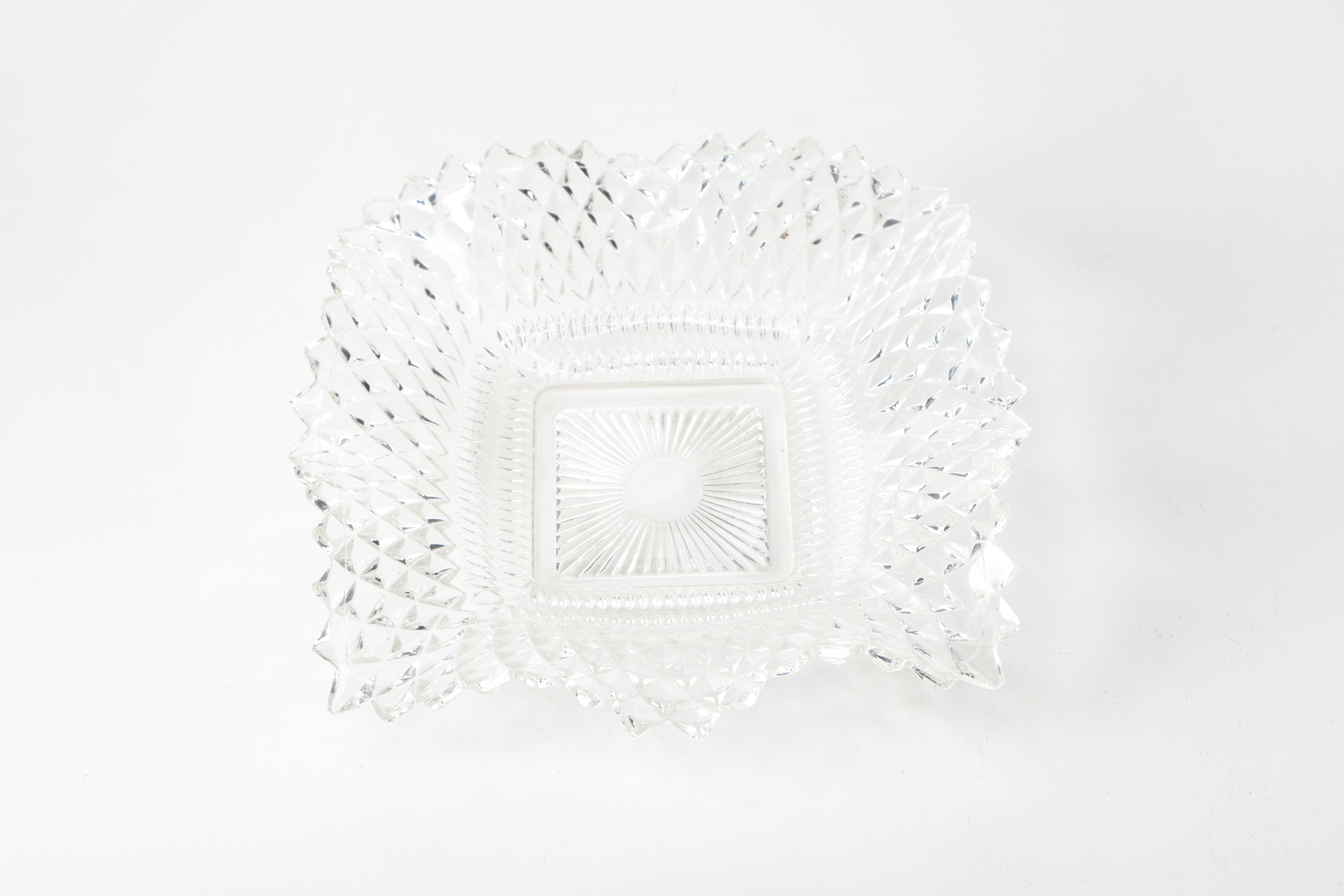 Selection of Vintage Pressed Glass Tableware