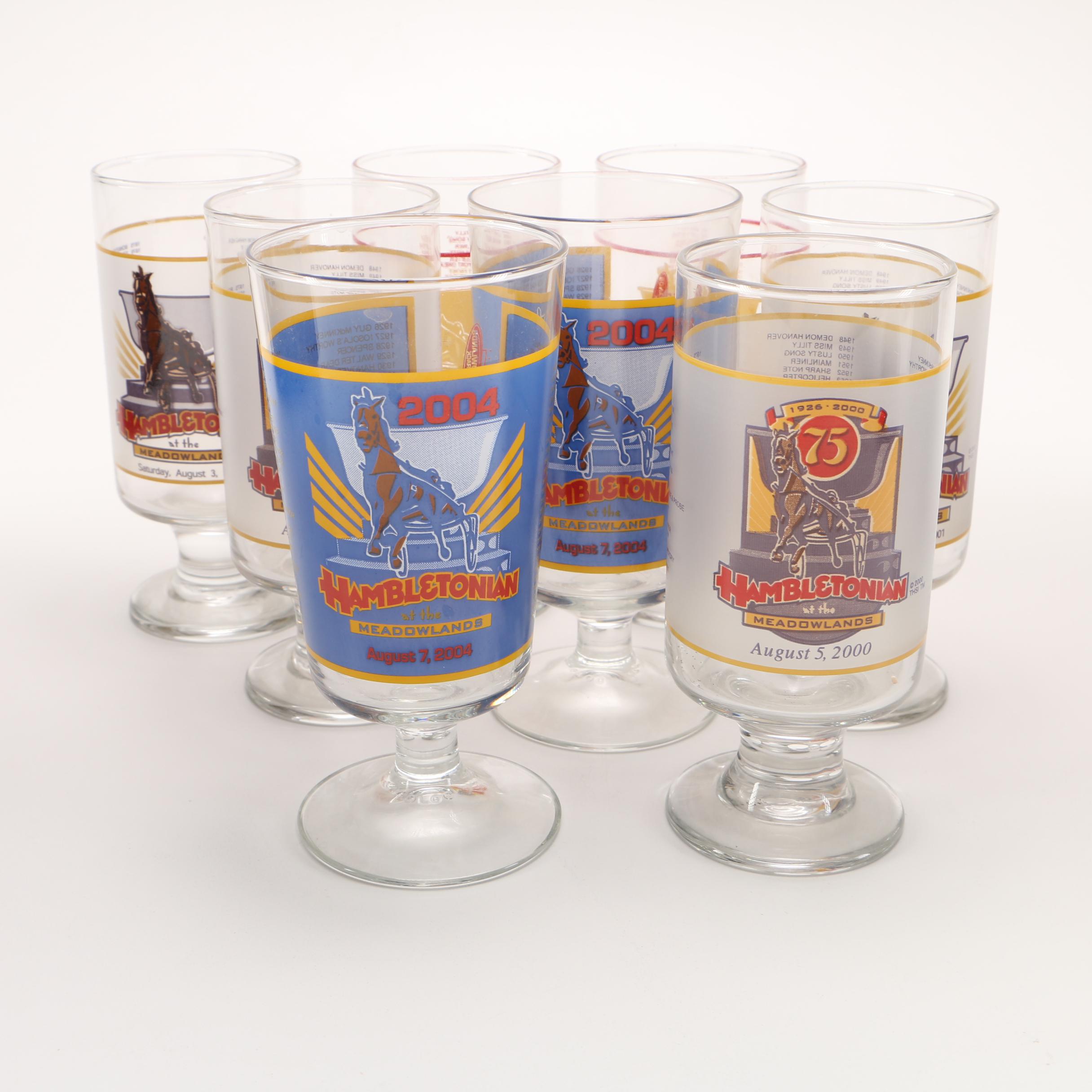 2000-2004 Hambletonian Footed Highball Collectible Glasses
