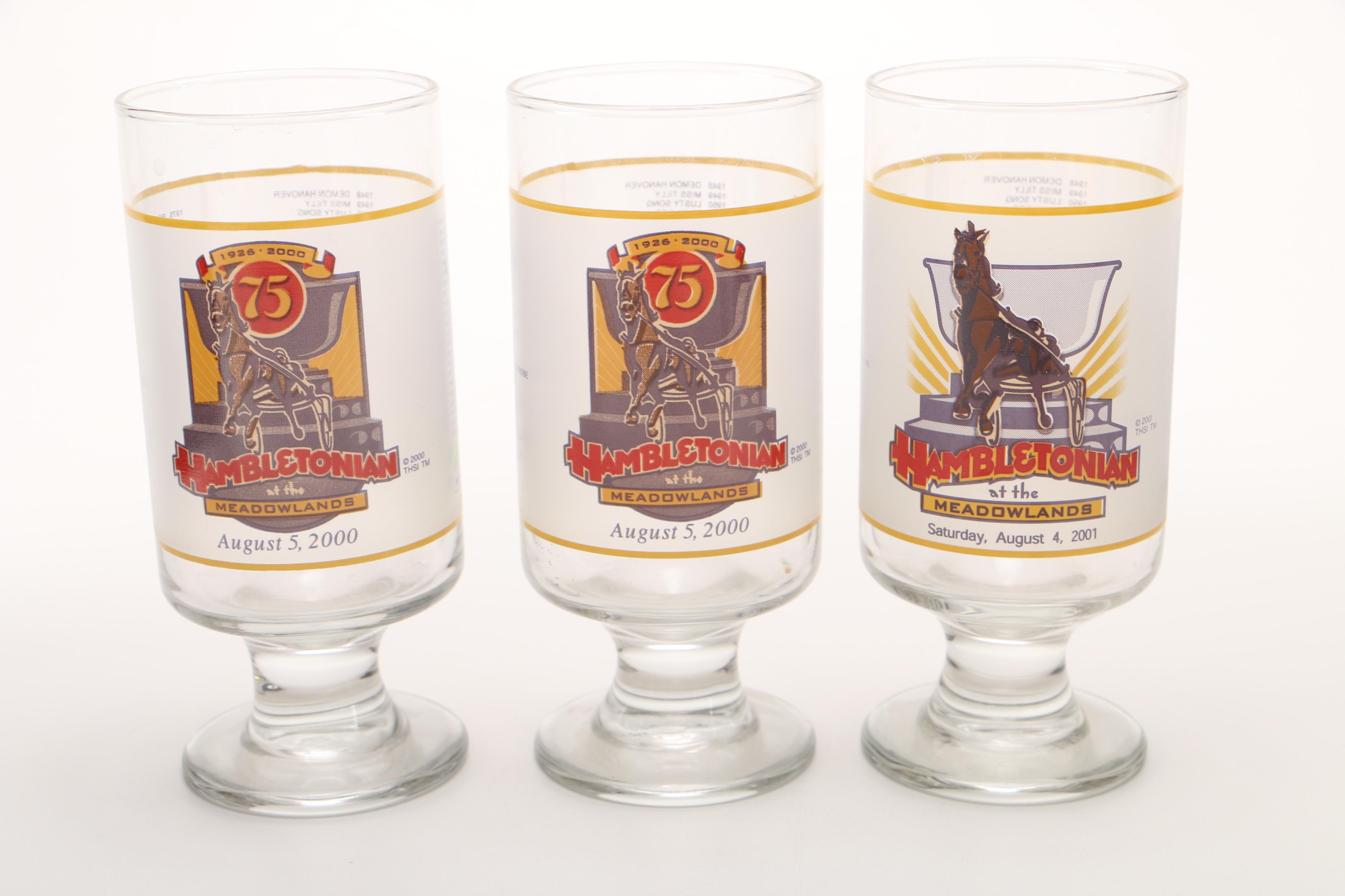 2000-2004 Hambletonian Footed Highball Collectible Glasses