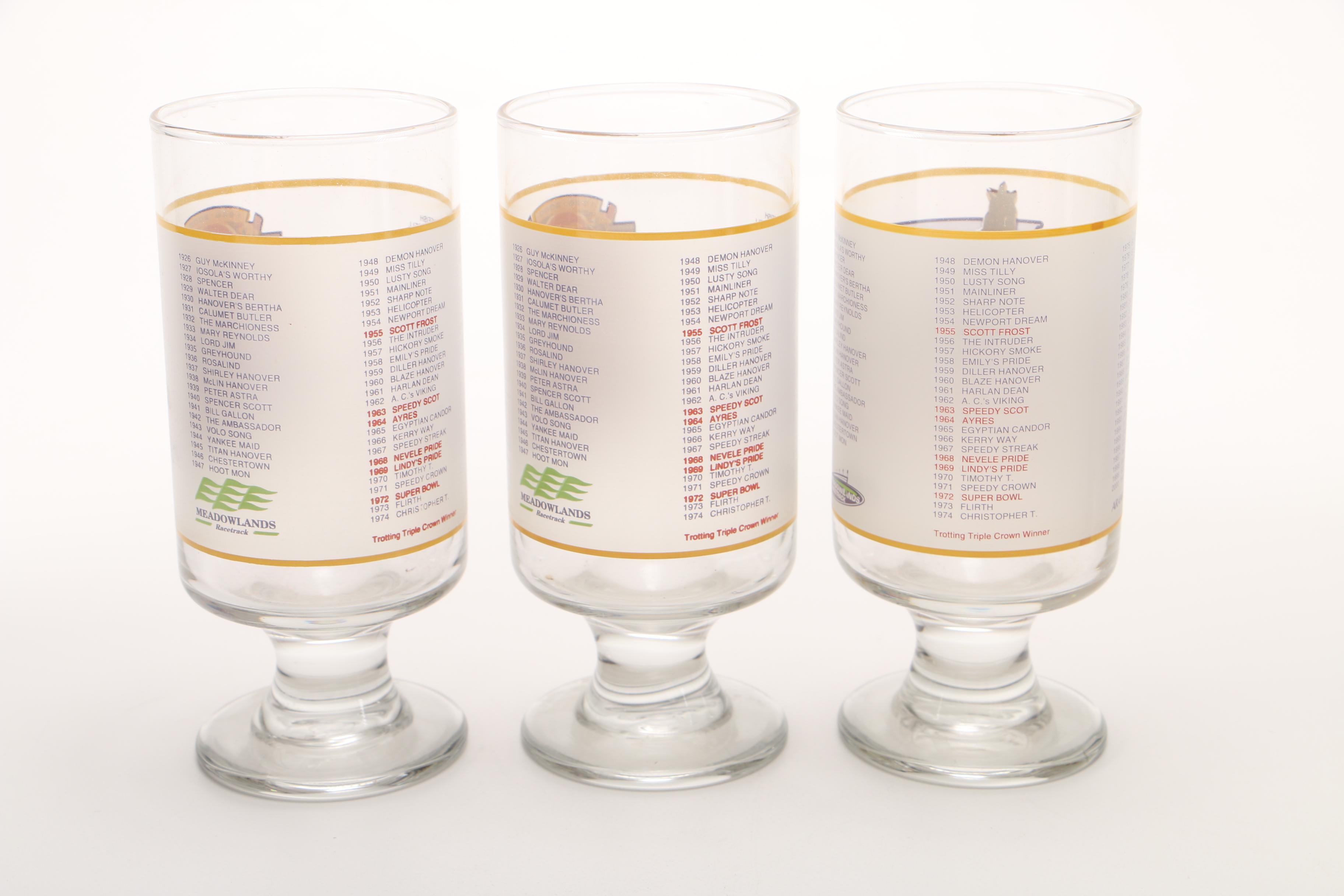2000-2004 Hambletonian Footed Highball Collectible Glasses