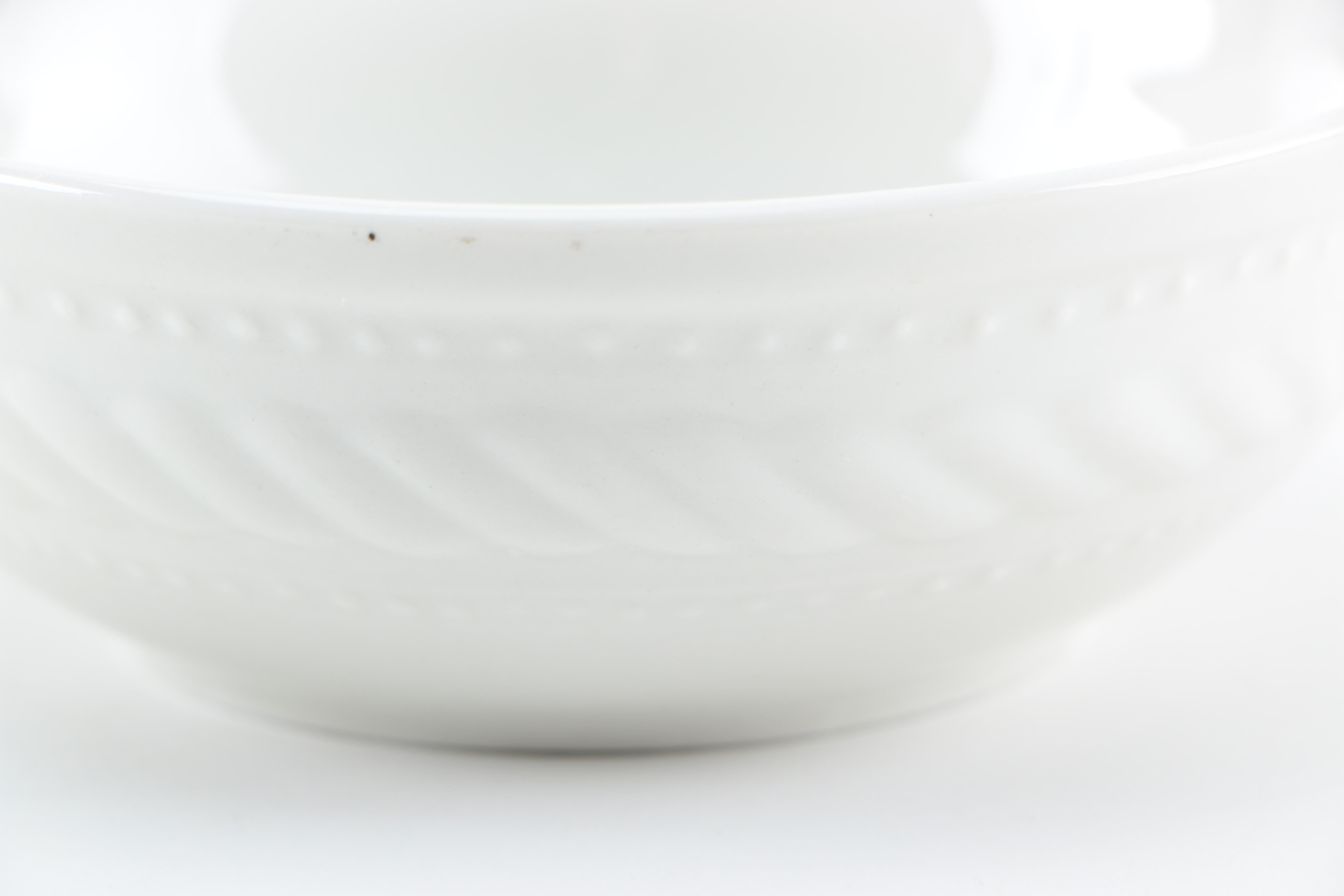 White Bowls and Creamer and Sugar Set by Gibson Housewares