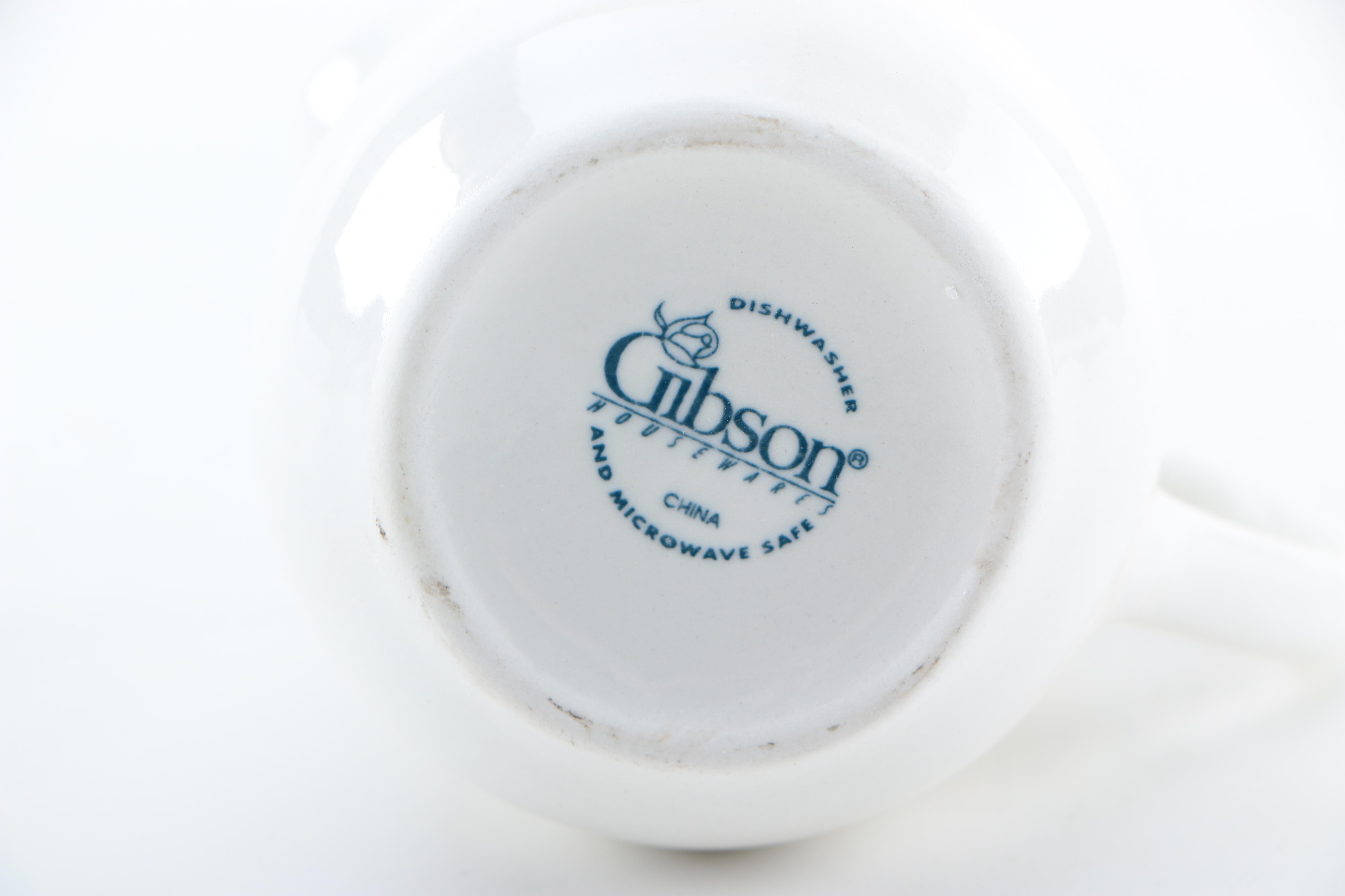 White Bowls and Creamer and Sugar Set by Gibson Housewares