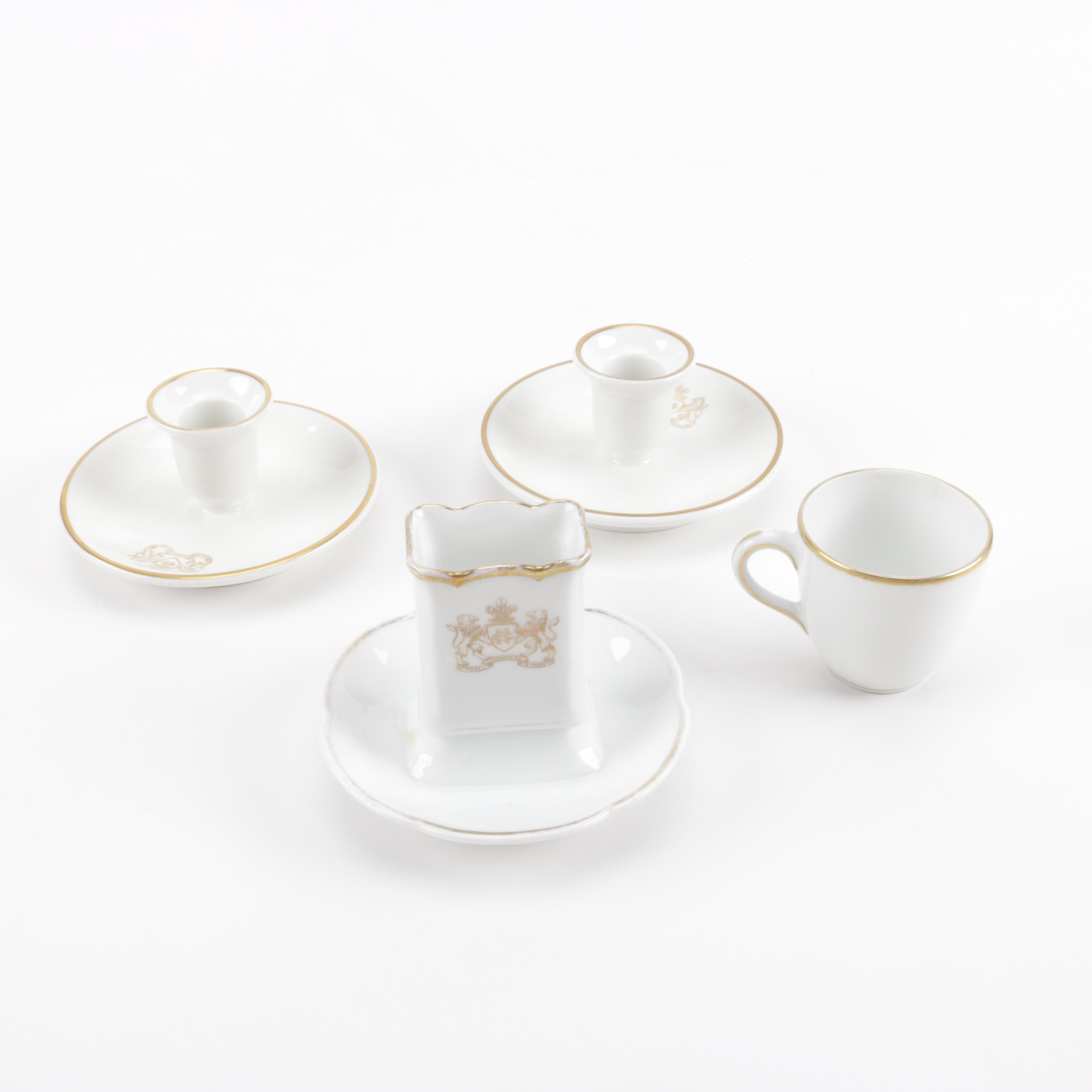 Ceramic Table Ware Pieces From The Congress Hotel