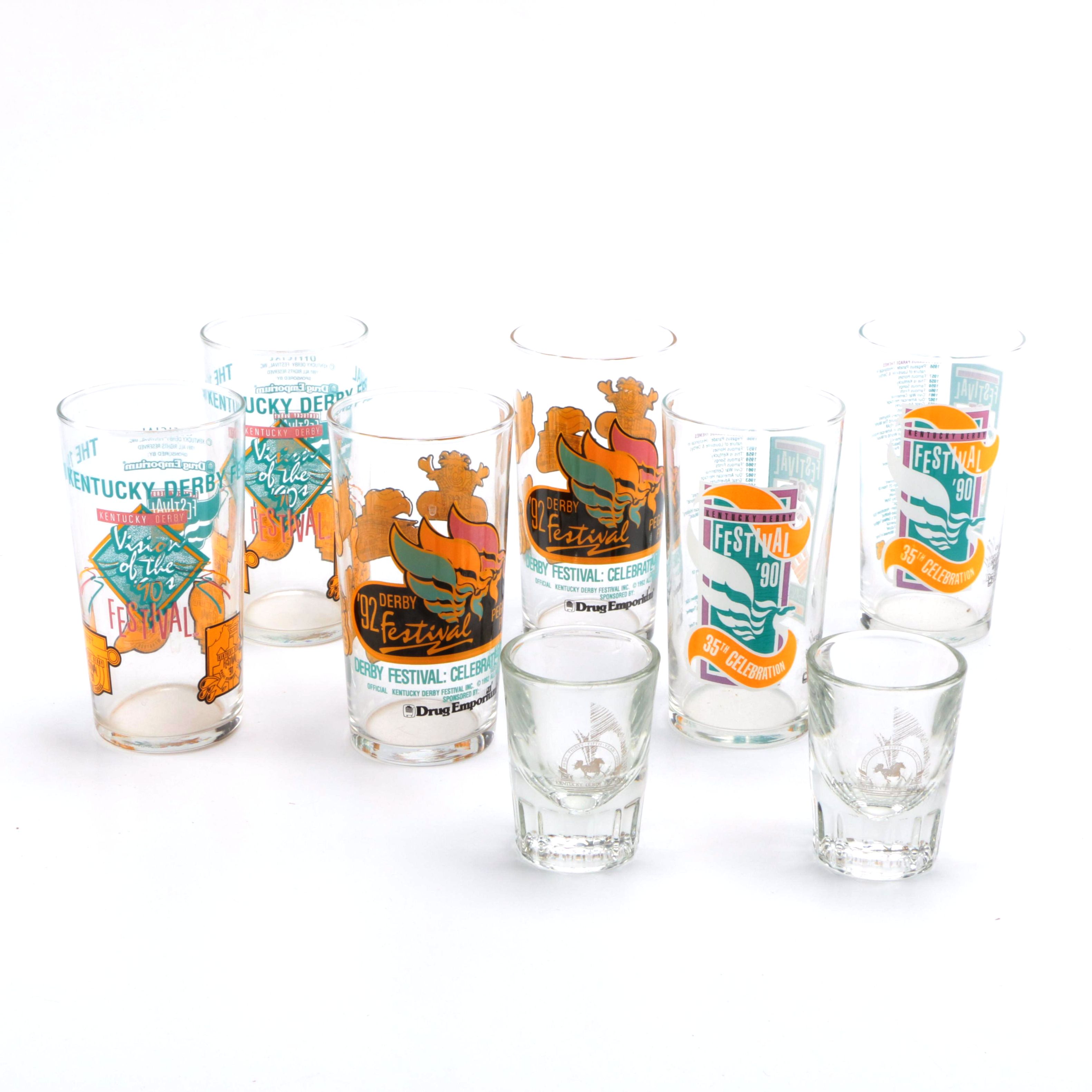 1990s Kentucky Derby Festival Glasses