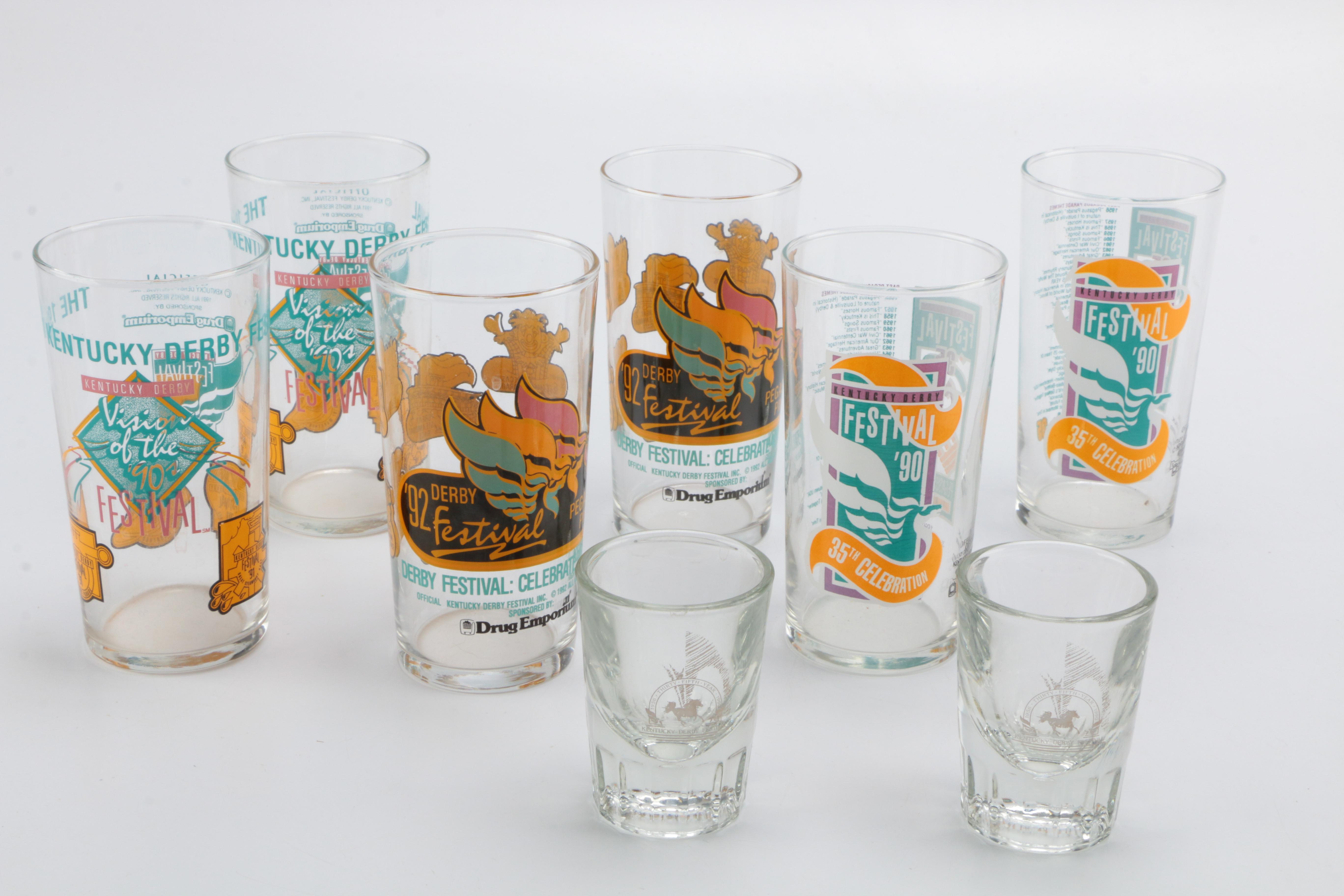 1990s Kentucky Derby Festival Glasses