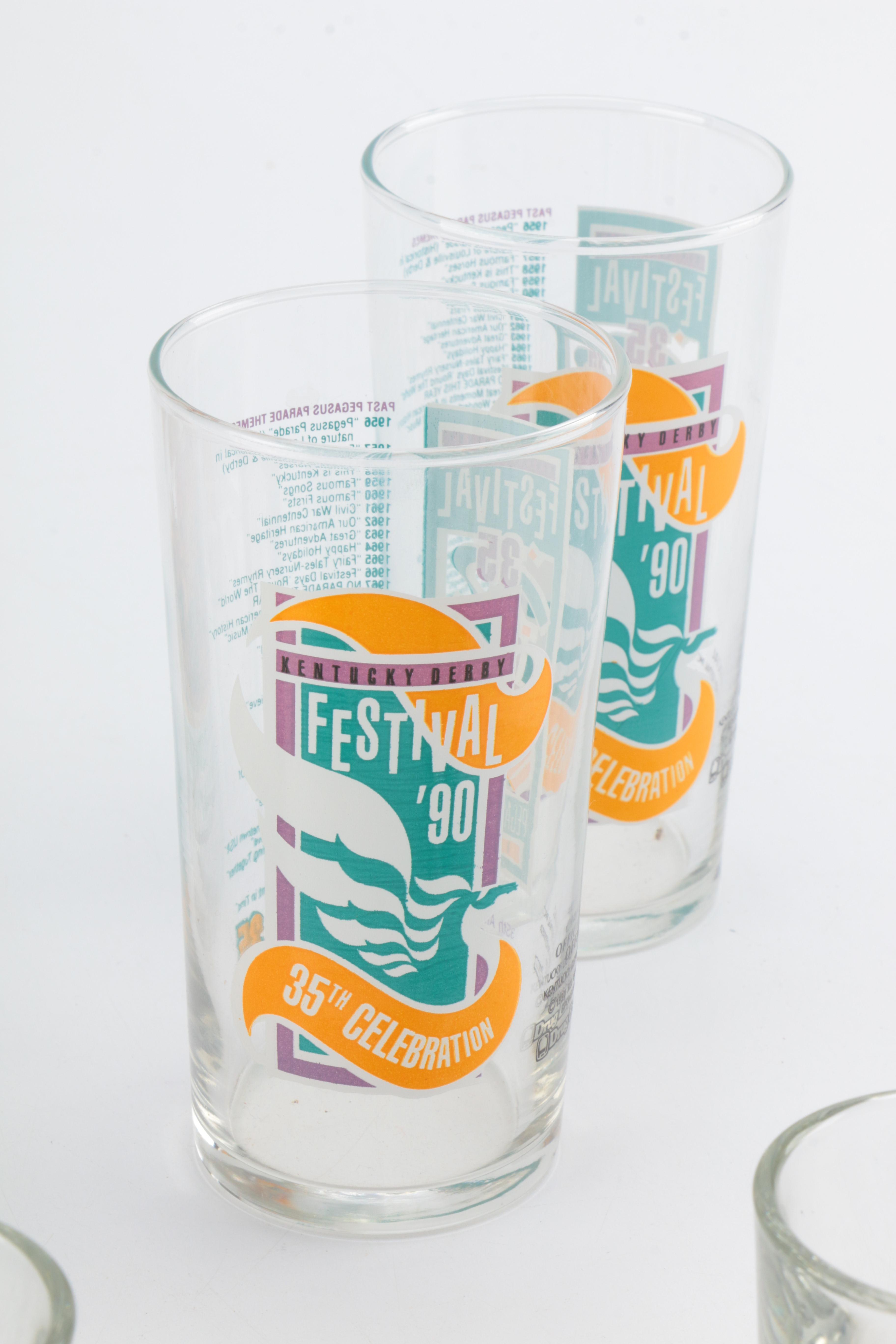 1990s Kentucky Derby Festival Glasses
