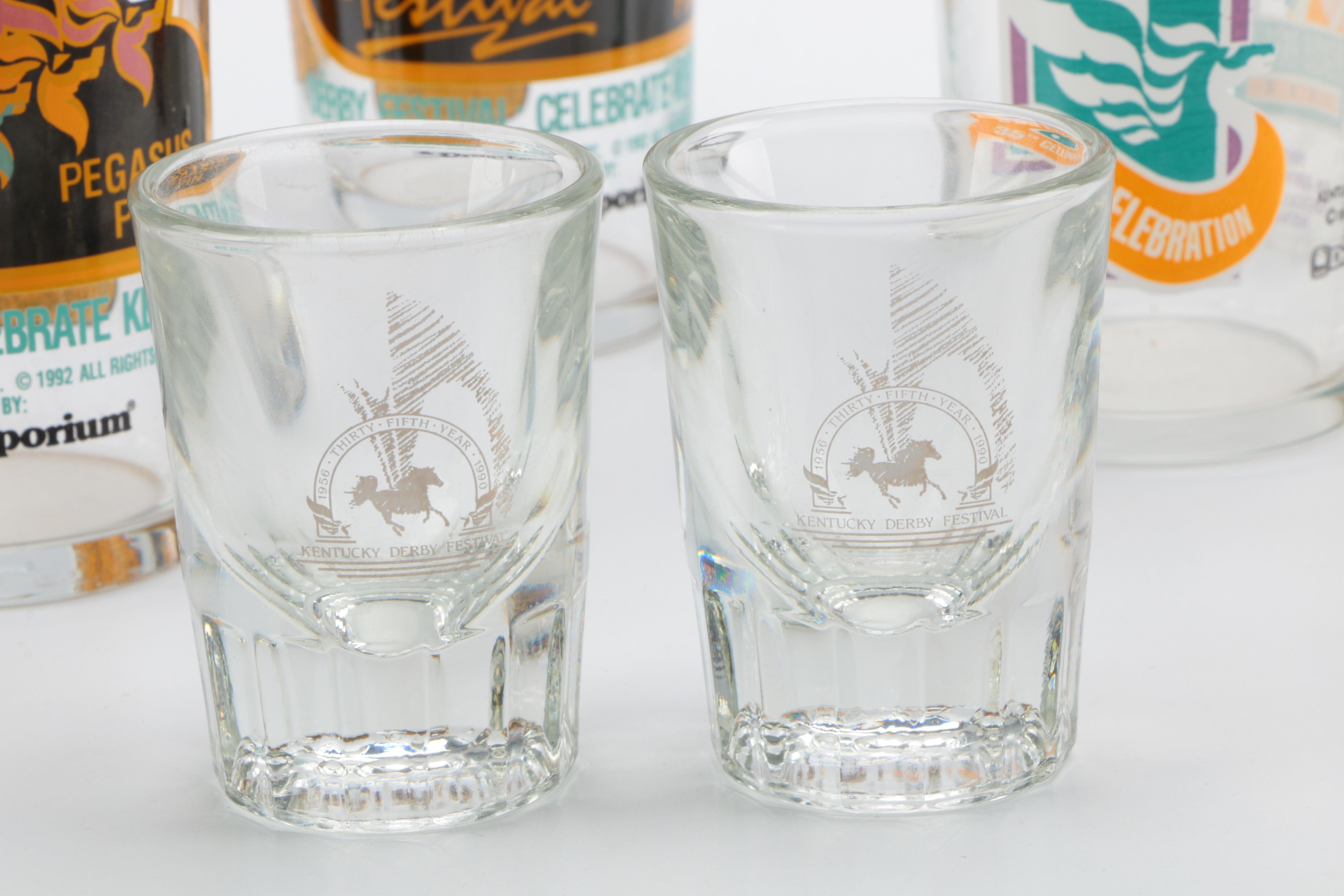 1990s Kentucky Derby Festival Glasses
