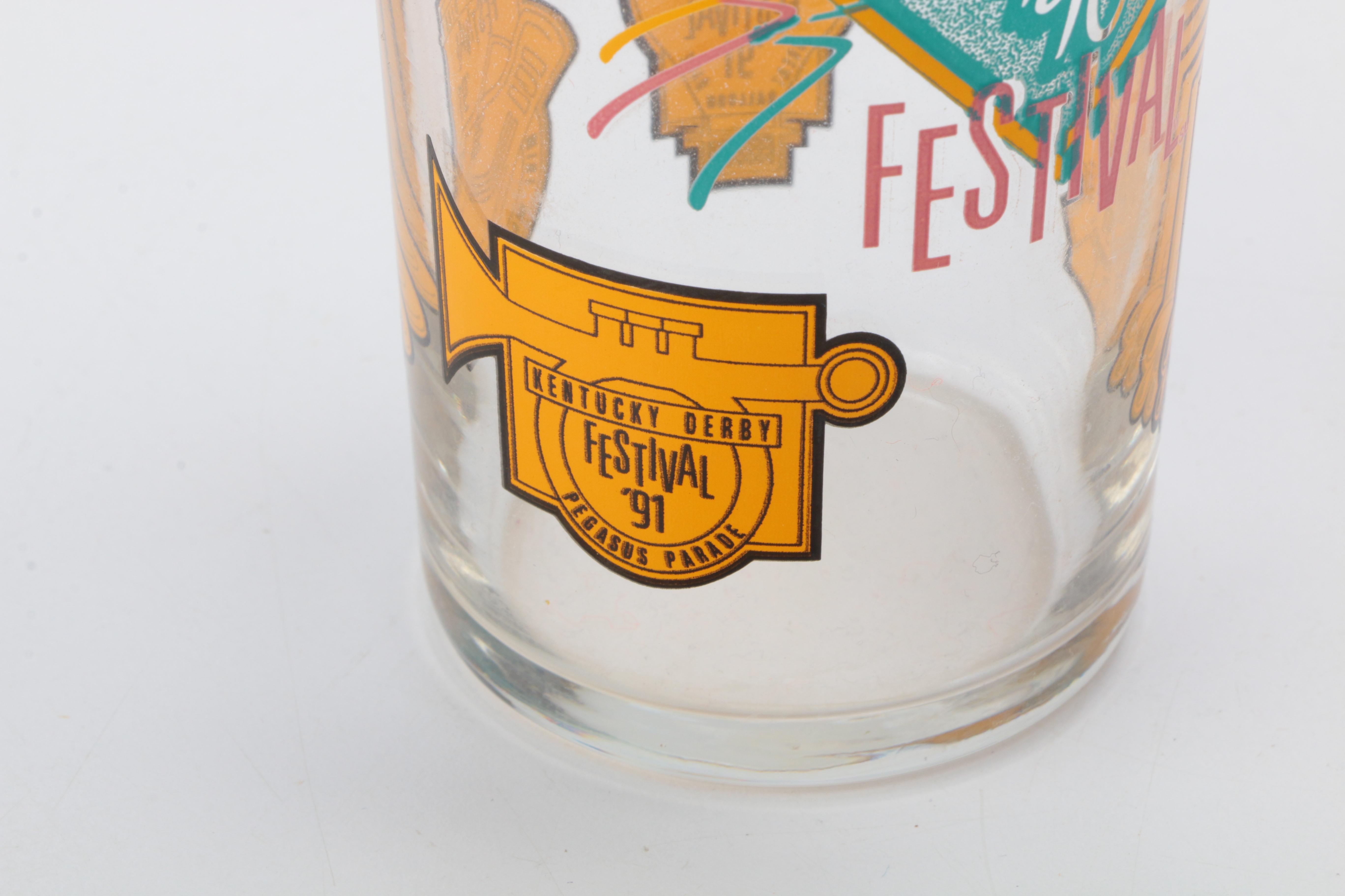 1990s Kentucky Derby Festival Glasses