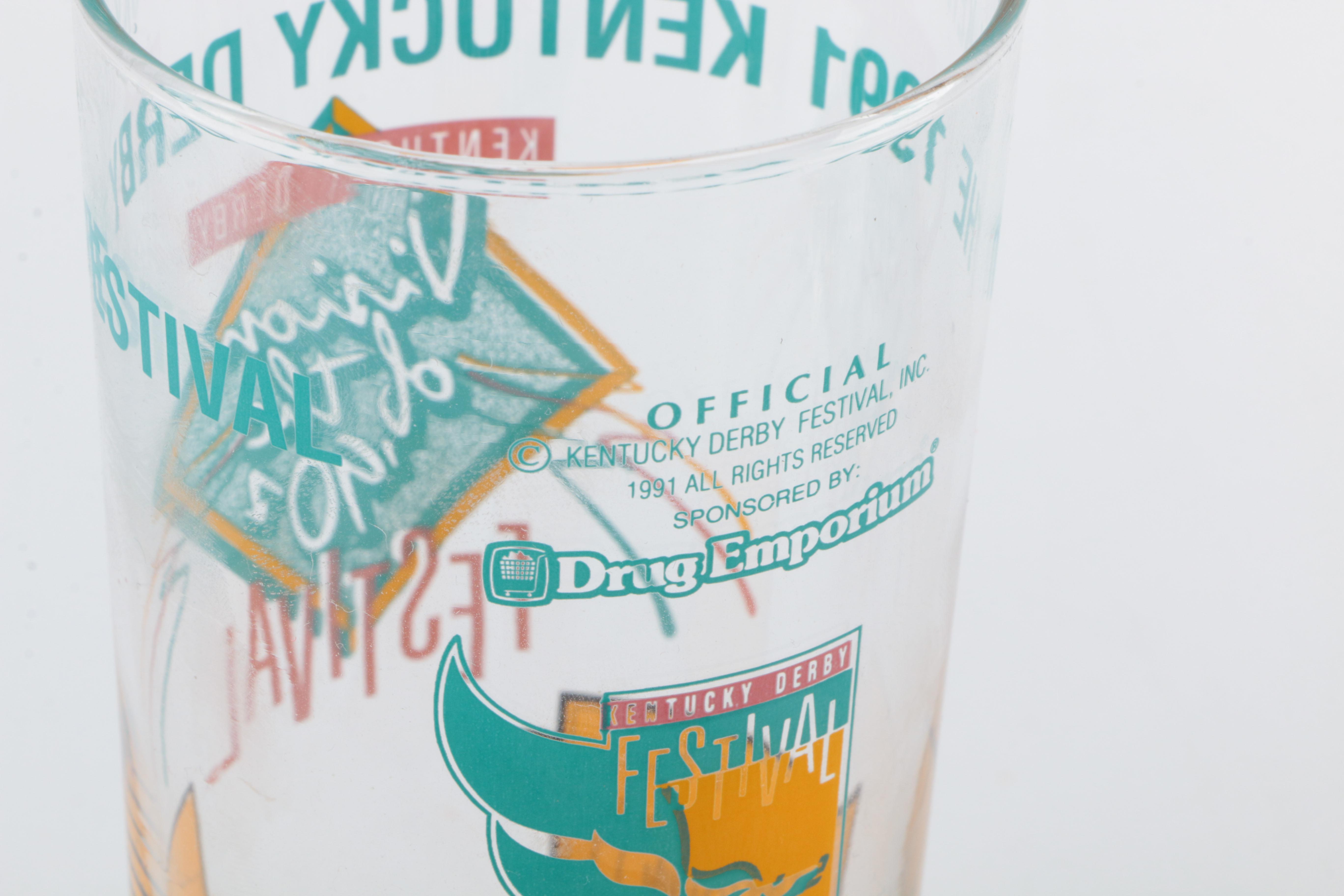 1990s Kentucky Derby Festival Glasses