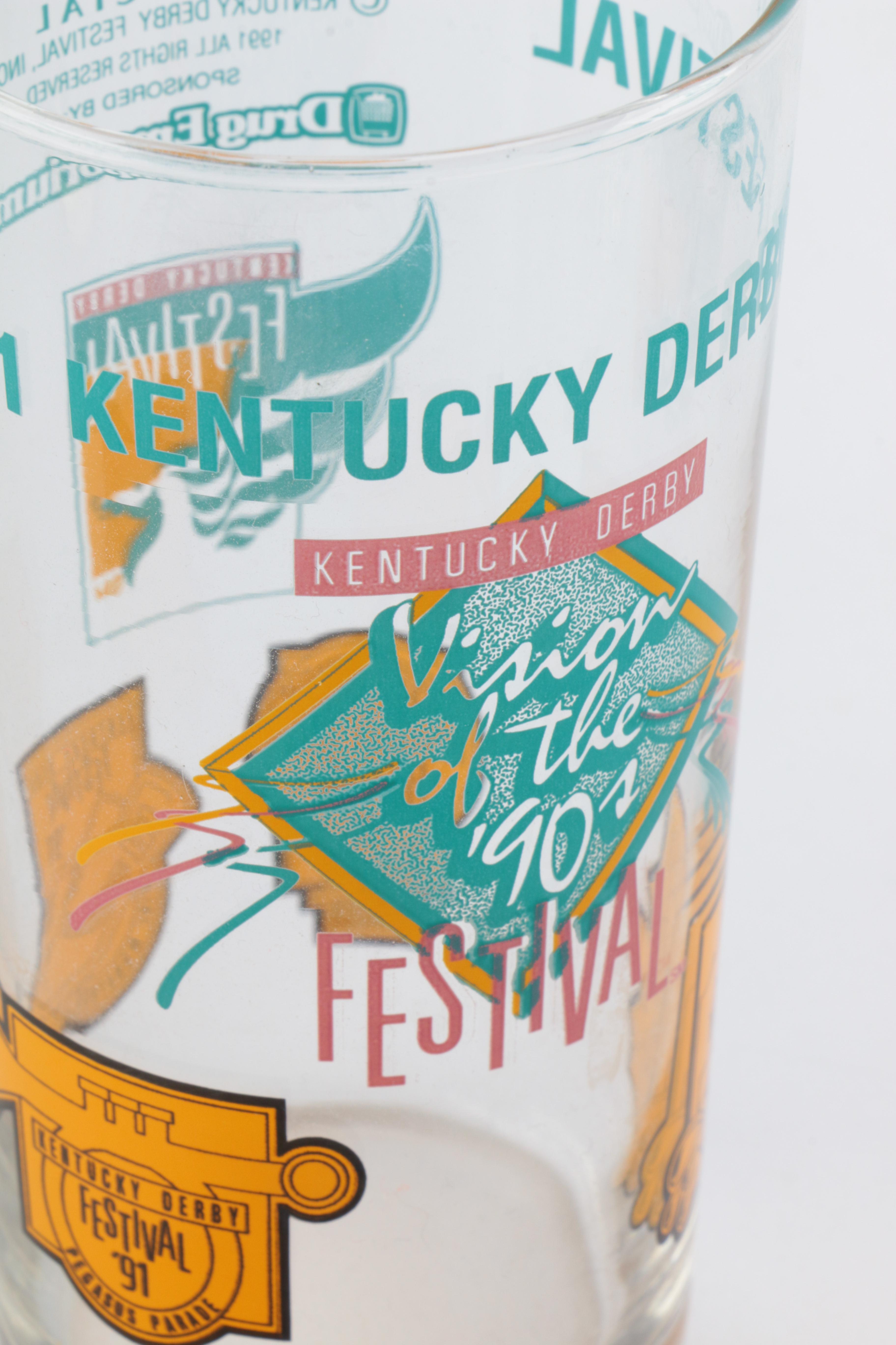 1990s Kentucky Derby Festival Glasses