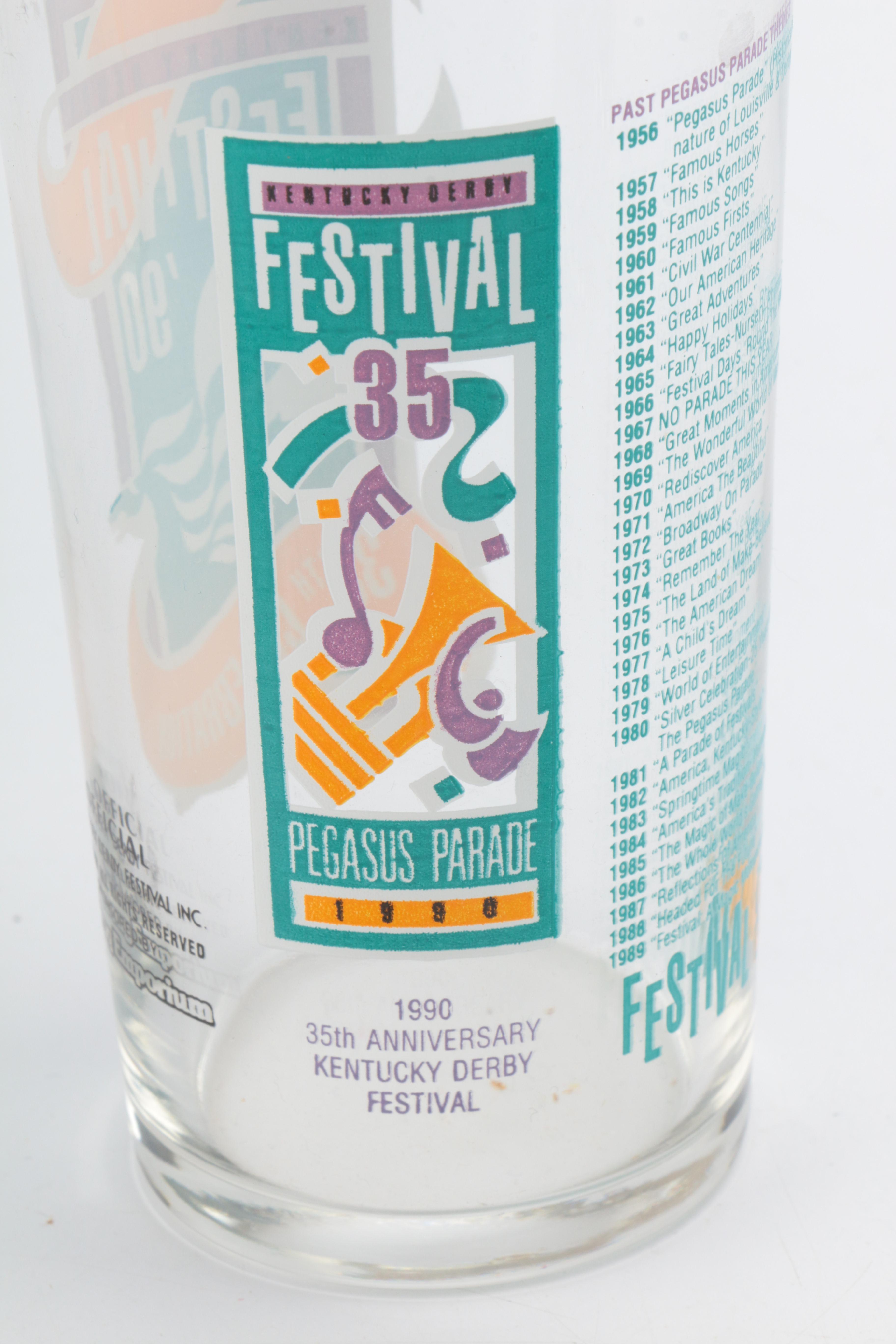 1990s Kentucky Derby Festival Glasses