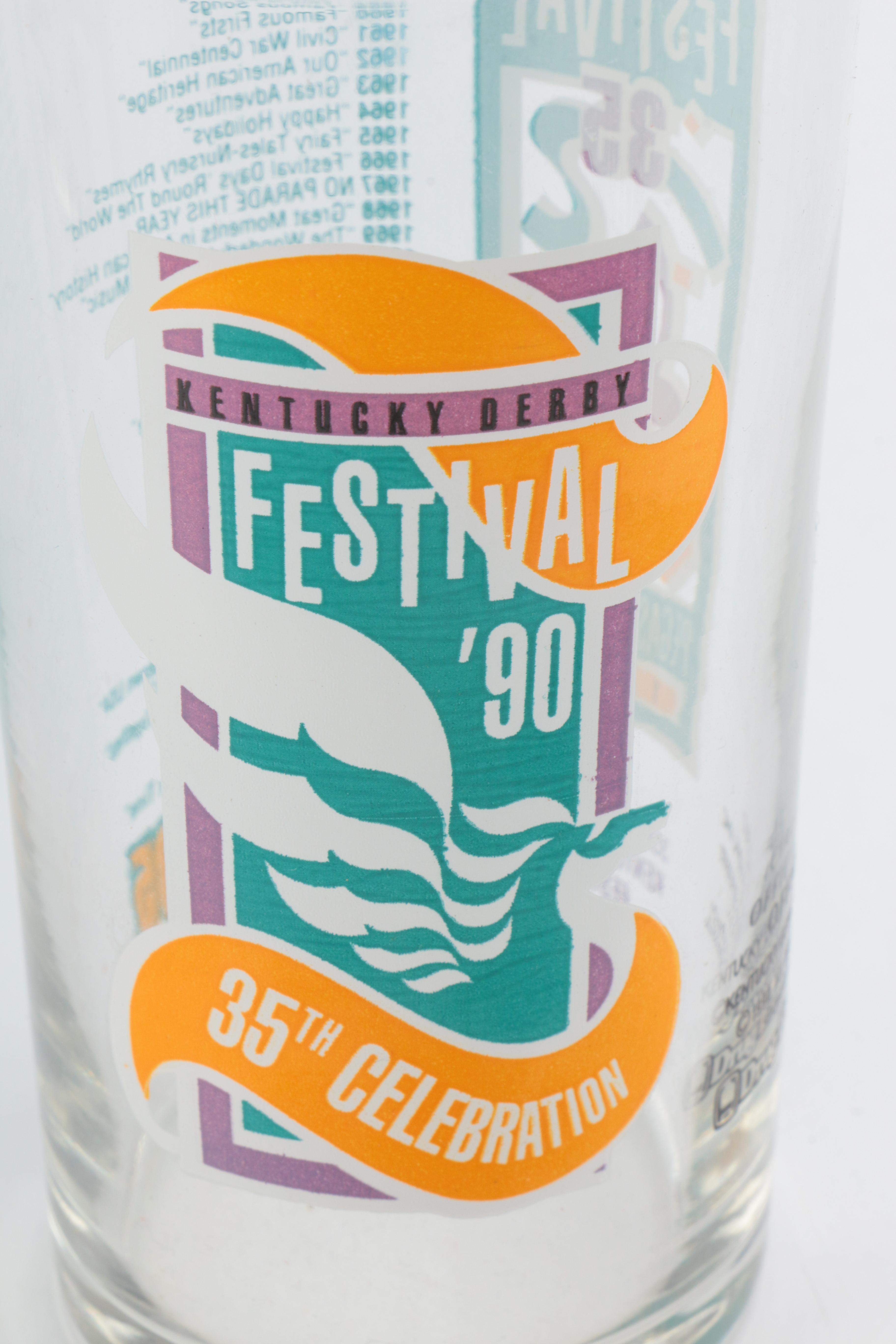 1990s Kentucky Derby Festival Glasses