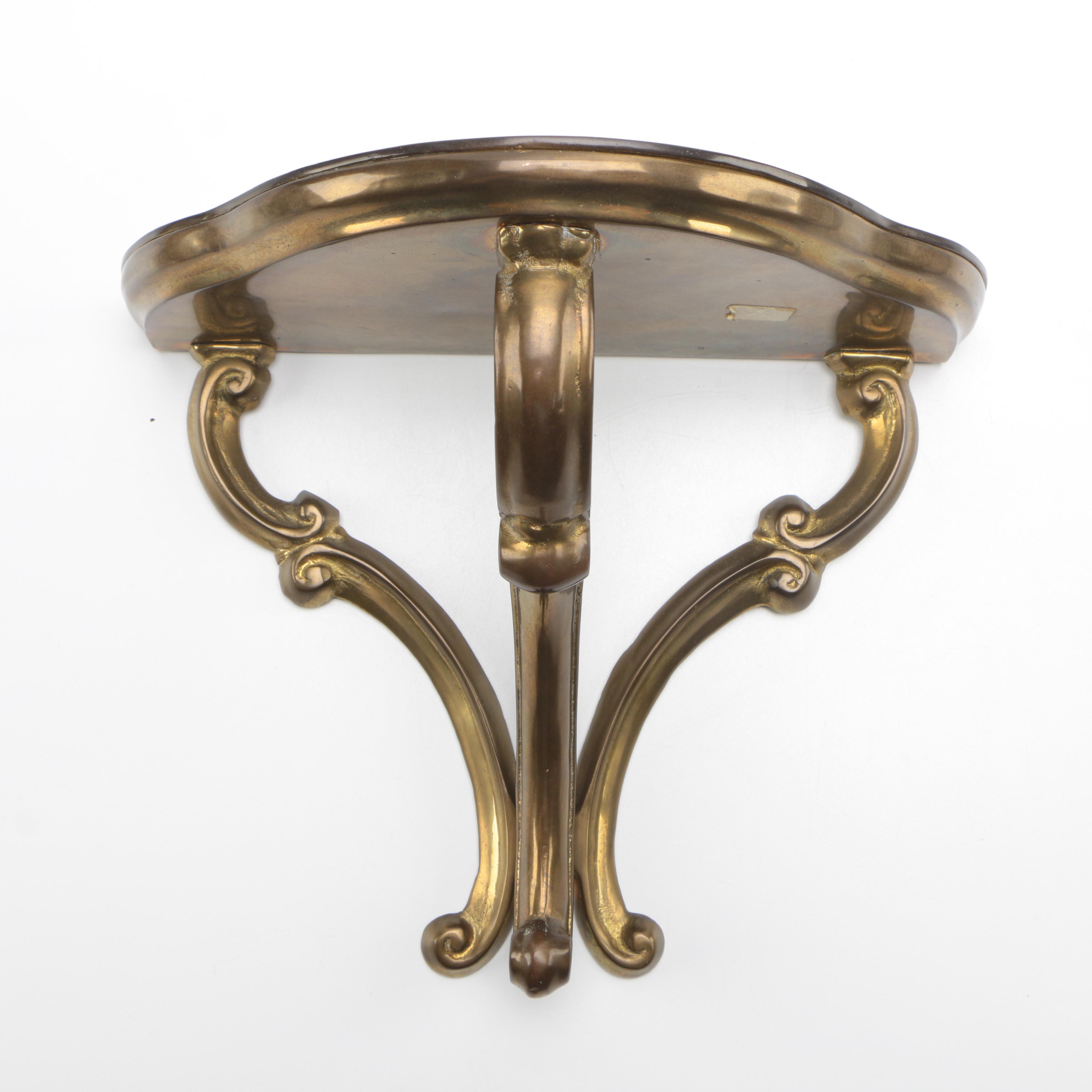 Brass Wall-Mount Shelf