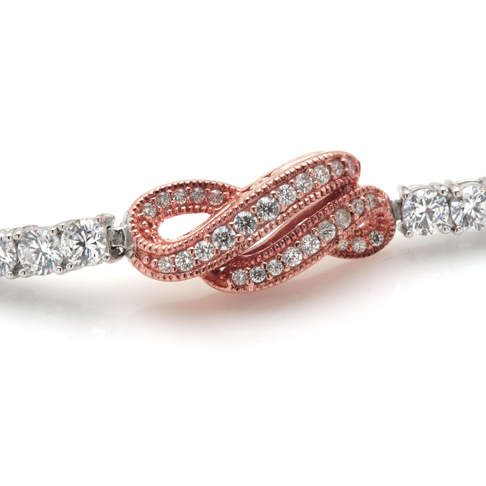 Sterling Silver Cubic Zirconia Earrings and Vanna K. Cubic Zirconia Bracelet