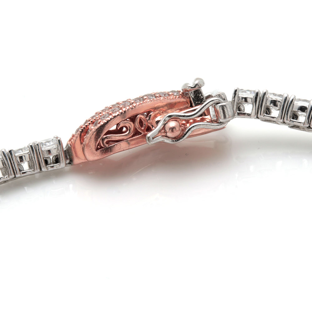 Sterling Silver Cubic Zirconia Earrings and Vanna K. Cubic Zirconia Bracelet