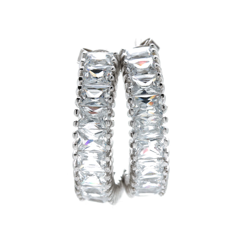 Sterling Silver Cubic Zirconia Earrings and Vanna K. Cubic Zirconia Bracelet