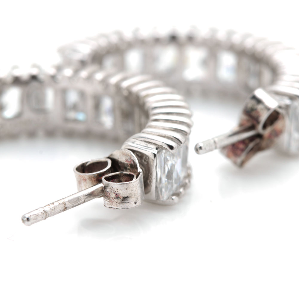 Sterling Silver Cubic Zirconia Earrings and Vanna K. Cubic Zirconia Bracelet