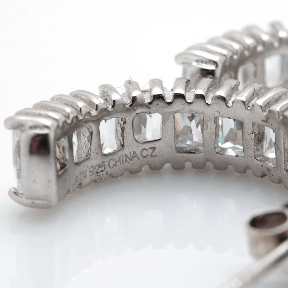 Sterling Silver Cubic Zirconia Earrings and Vanna K. Cubic Zirconia Bracelet